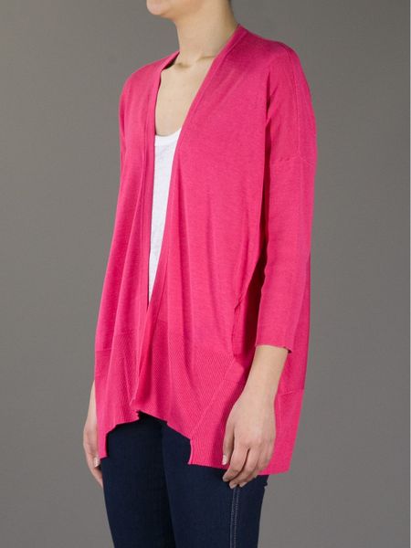 Snobby Sheep Open Front Cardigan in Pink (fuschia) | Lyst