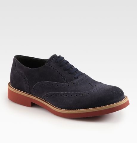 To Boot Fritz Suede Oxfords in Blue for Men (blue navy) | Lyst