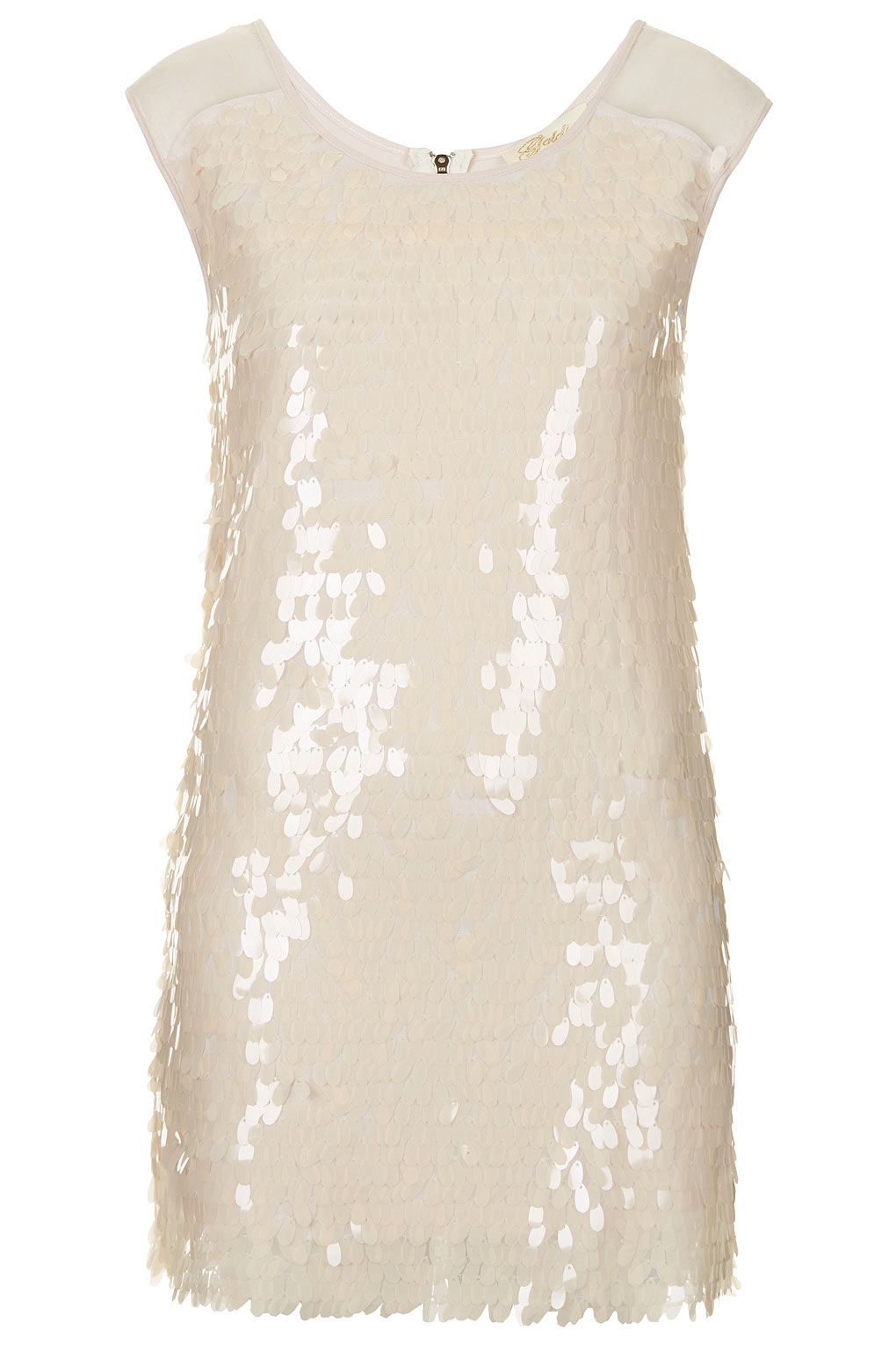 sequin dress cream