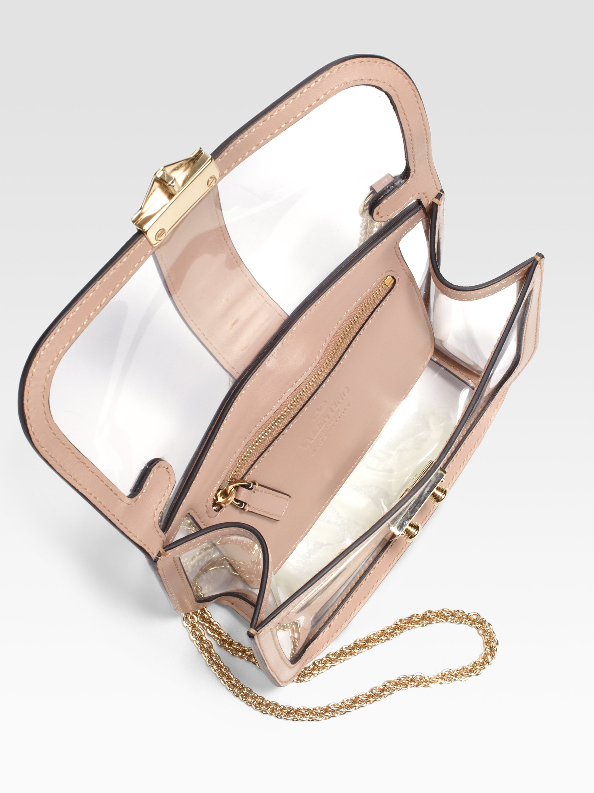 Lyst - Valentino Transparent Pvc Small Shoulder Bag