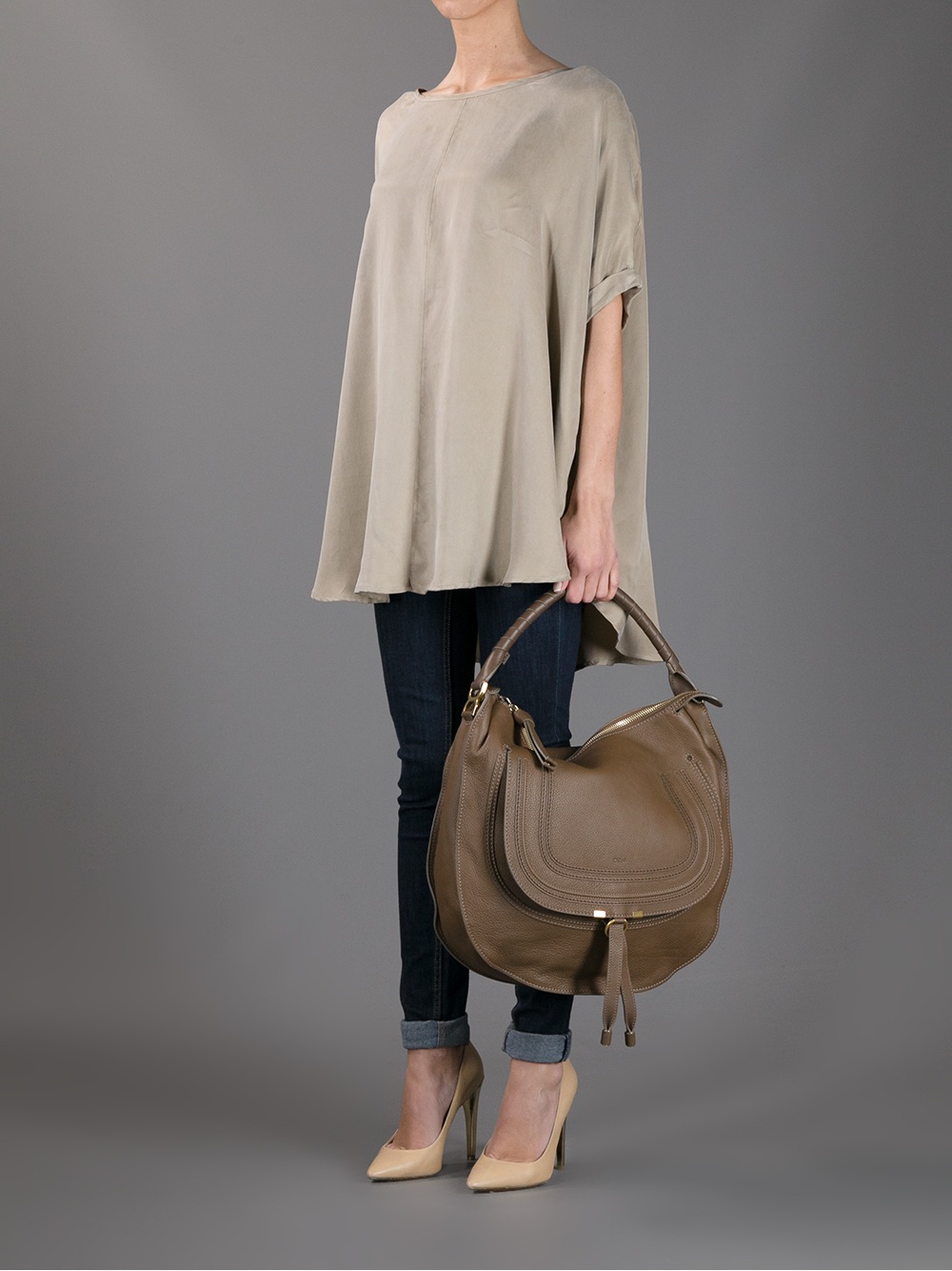 Lyst Chloé Marcie Hobo Large Bag In Brown Gallery