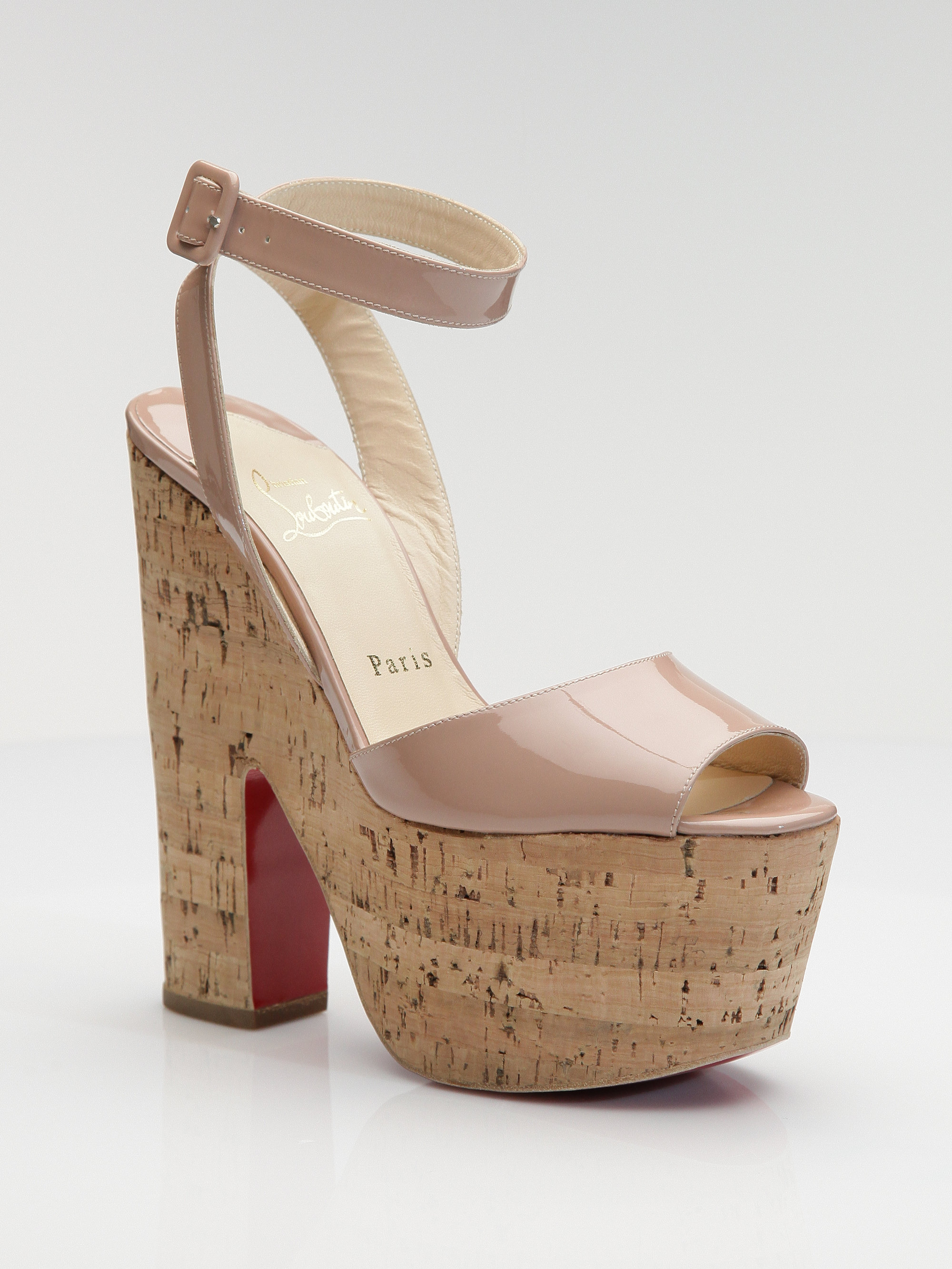 replica slippers - christian louboutin cork platform sandals | The Little Arts Academy