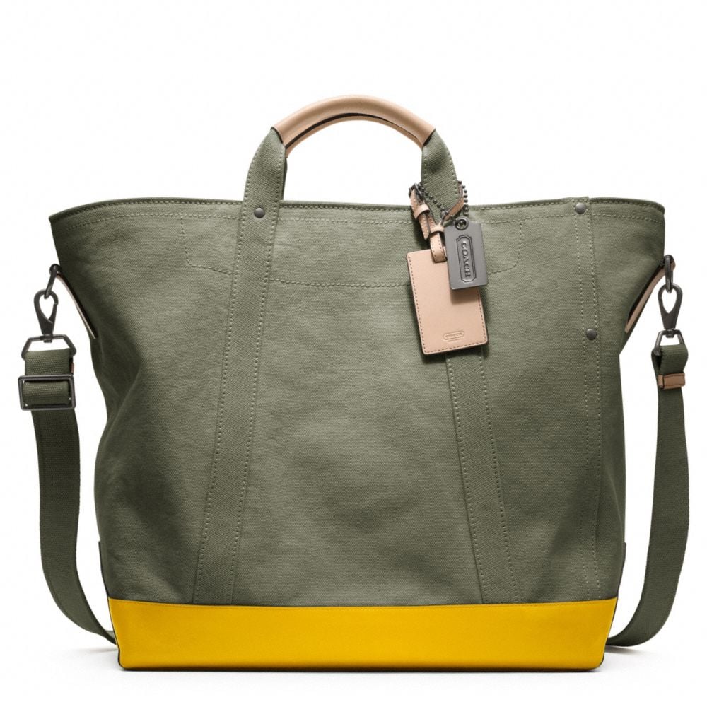 Lyst - Coach Washed Canvas Beach Tote in Green