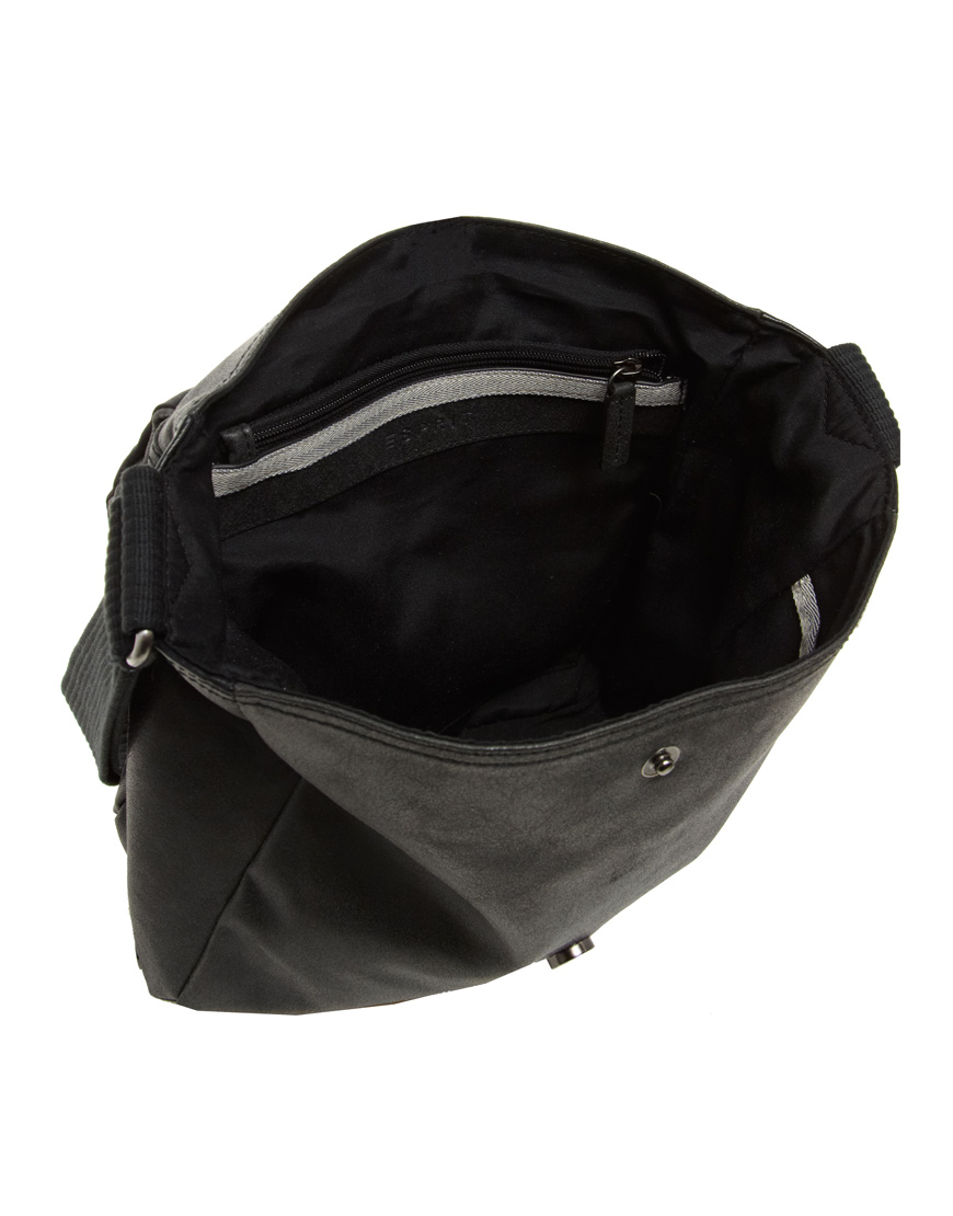 Lyst - Esprit Messenger Bag in Black for Men