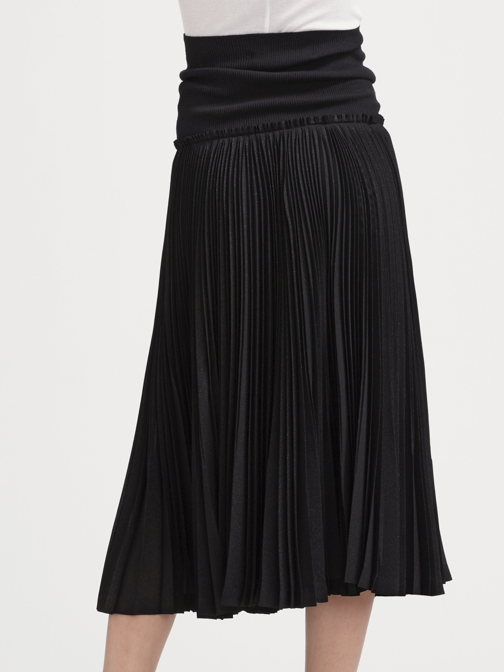 Junya watanabe Crystal Pleat Skirt in Black | Lyst