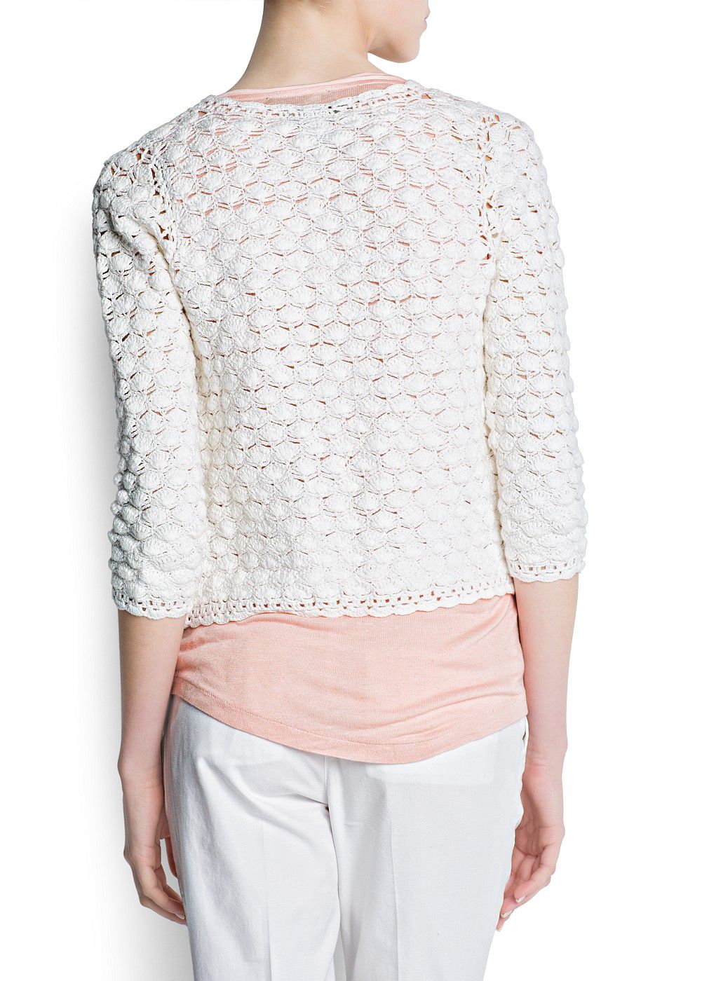 mango white cardigan