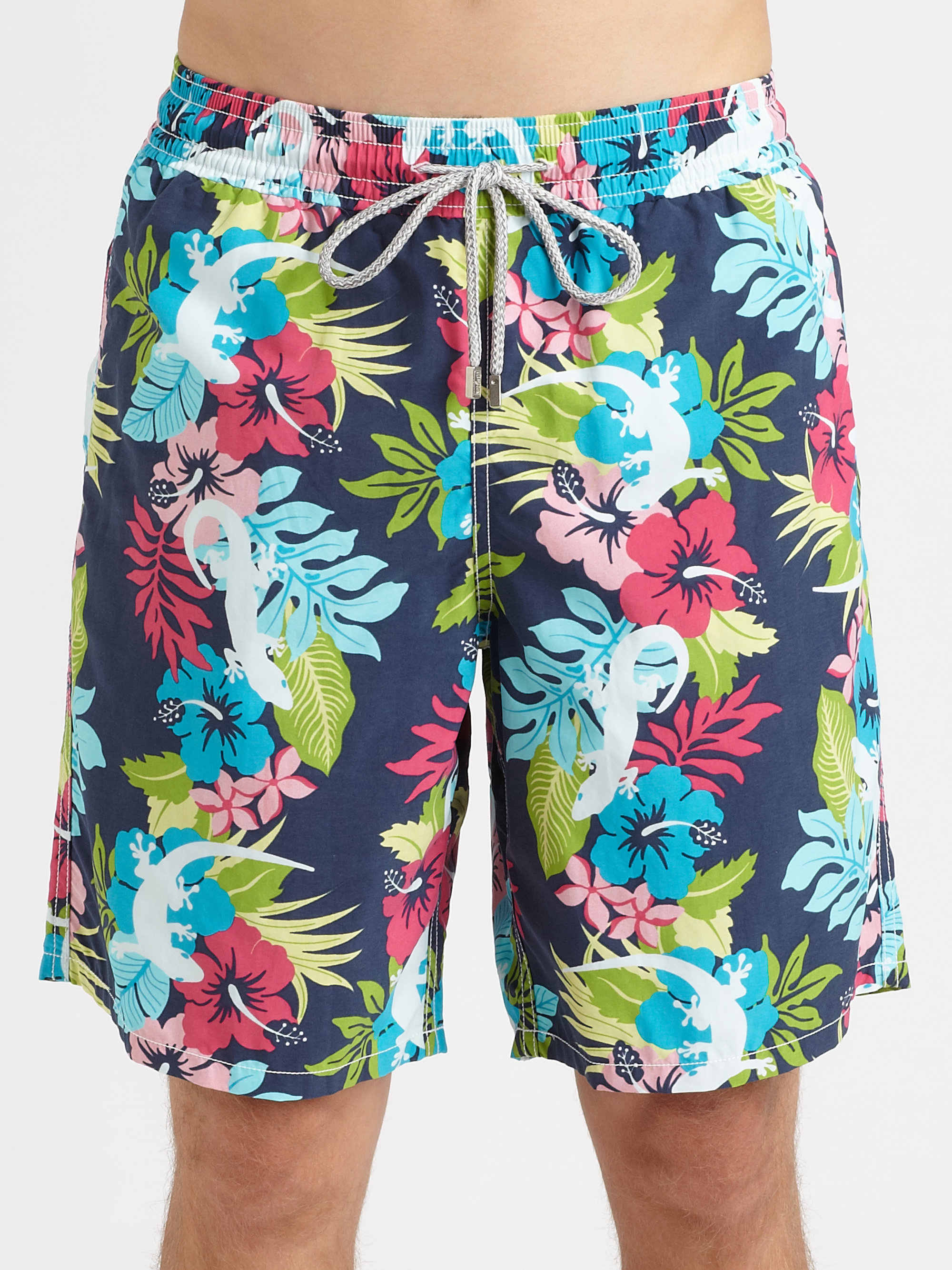 Lyst - Vilebrequin Floral Print Swim Trunks for Men