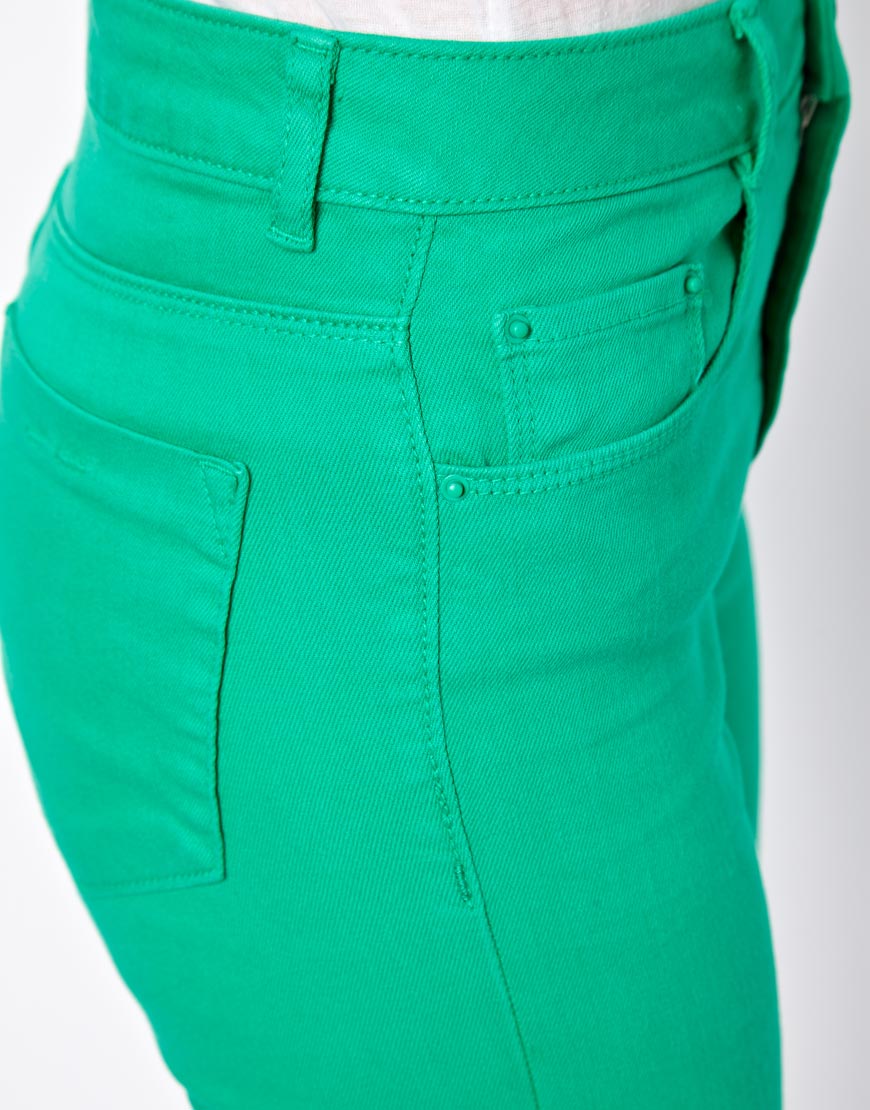 green high rise jeans