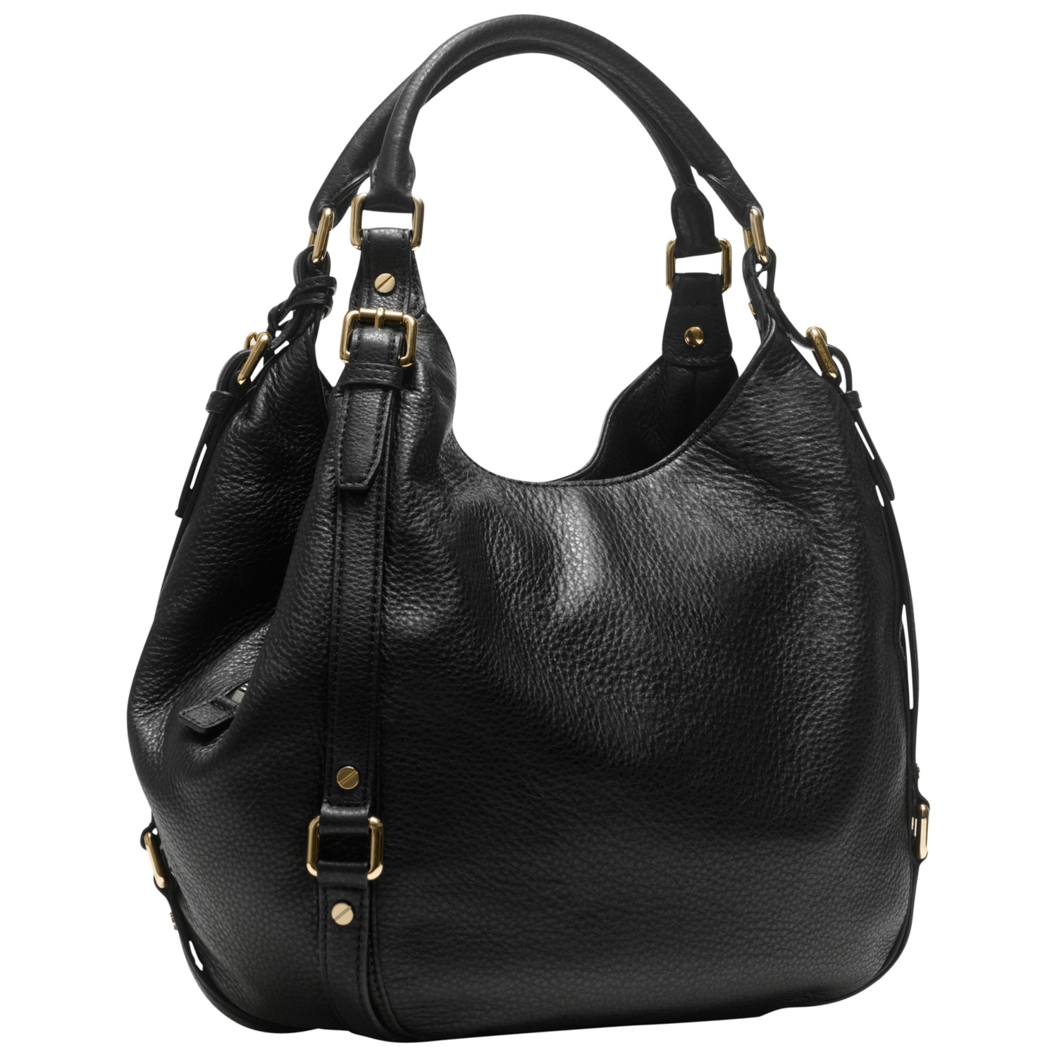 MICHAEL Michael Kors Bedford Leather Large Shoulder Tote Bag in Black ...