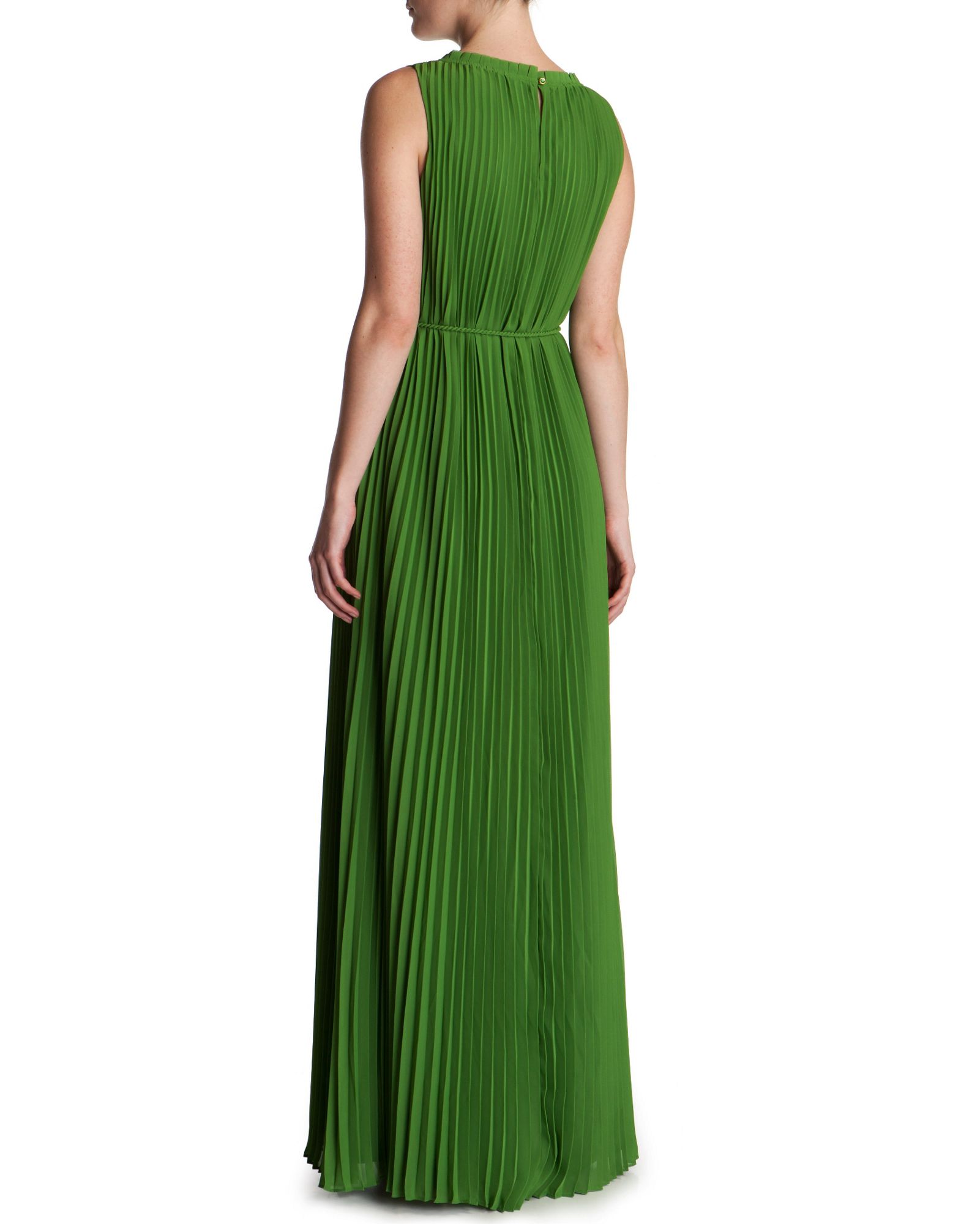 Ted baker Hayleen Pleated Maxi Dress in Green | Lyst
