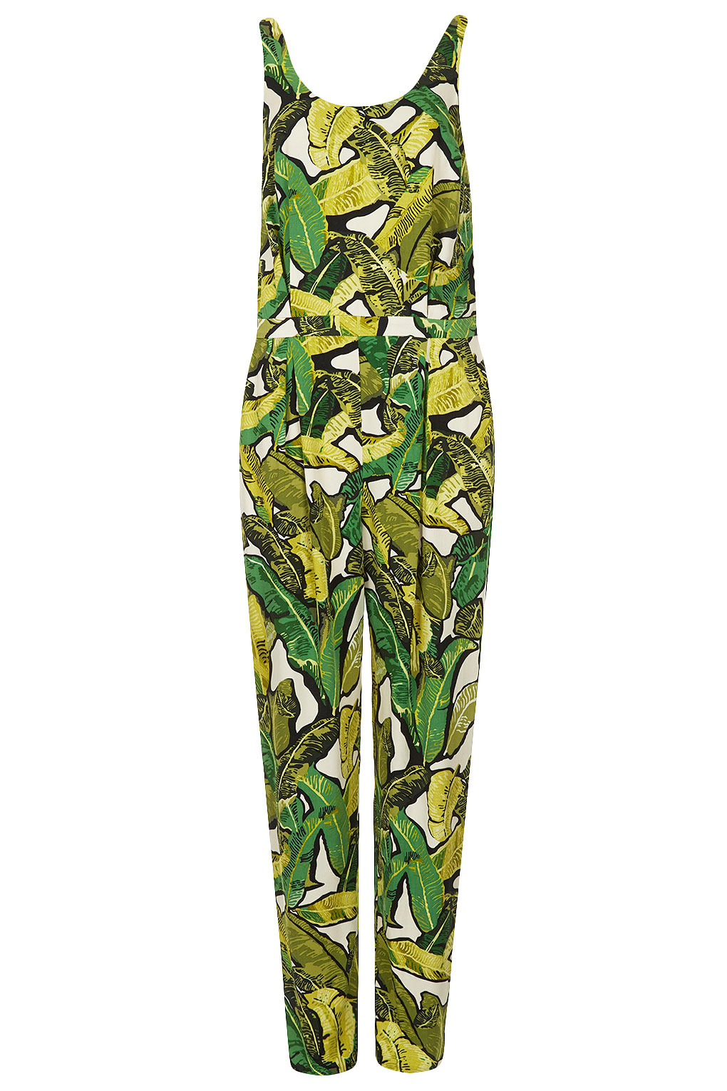 Lyst Leaf Print Jumpsuit in Green
