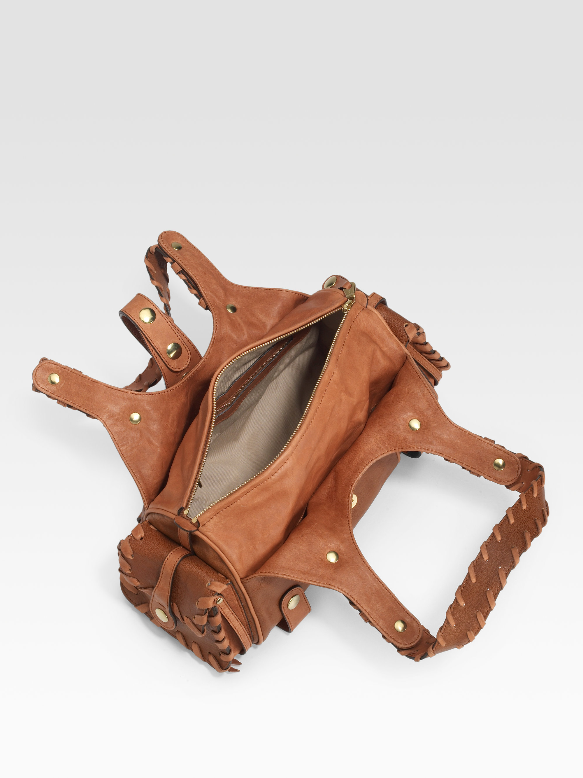 Chlo Silverado Leather Shoulder Bag in Brown (chocolate) | Lyst