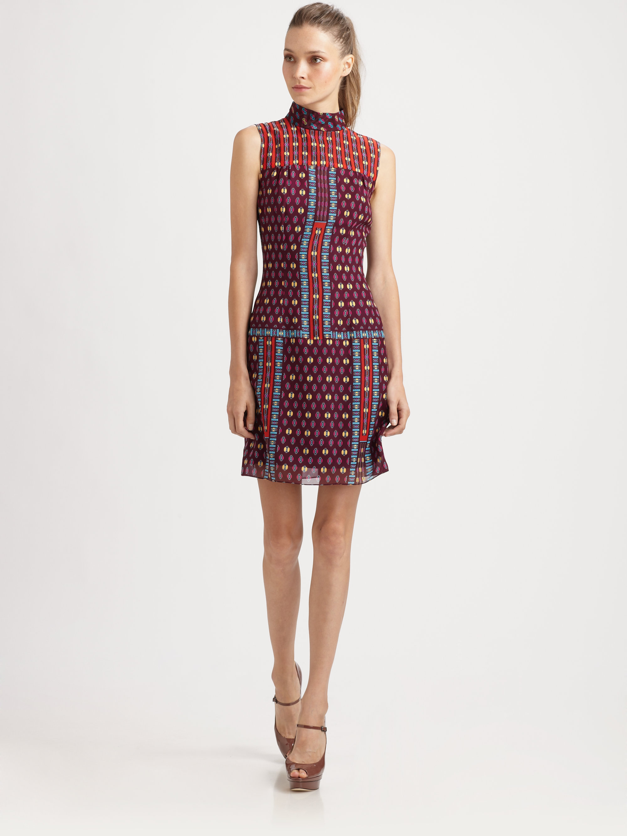 Nanette lepore The Oracle Silk Dress in Red | Lyst