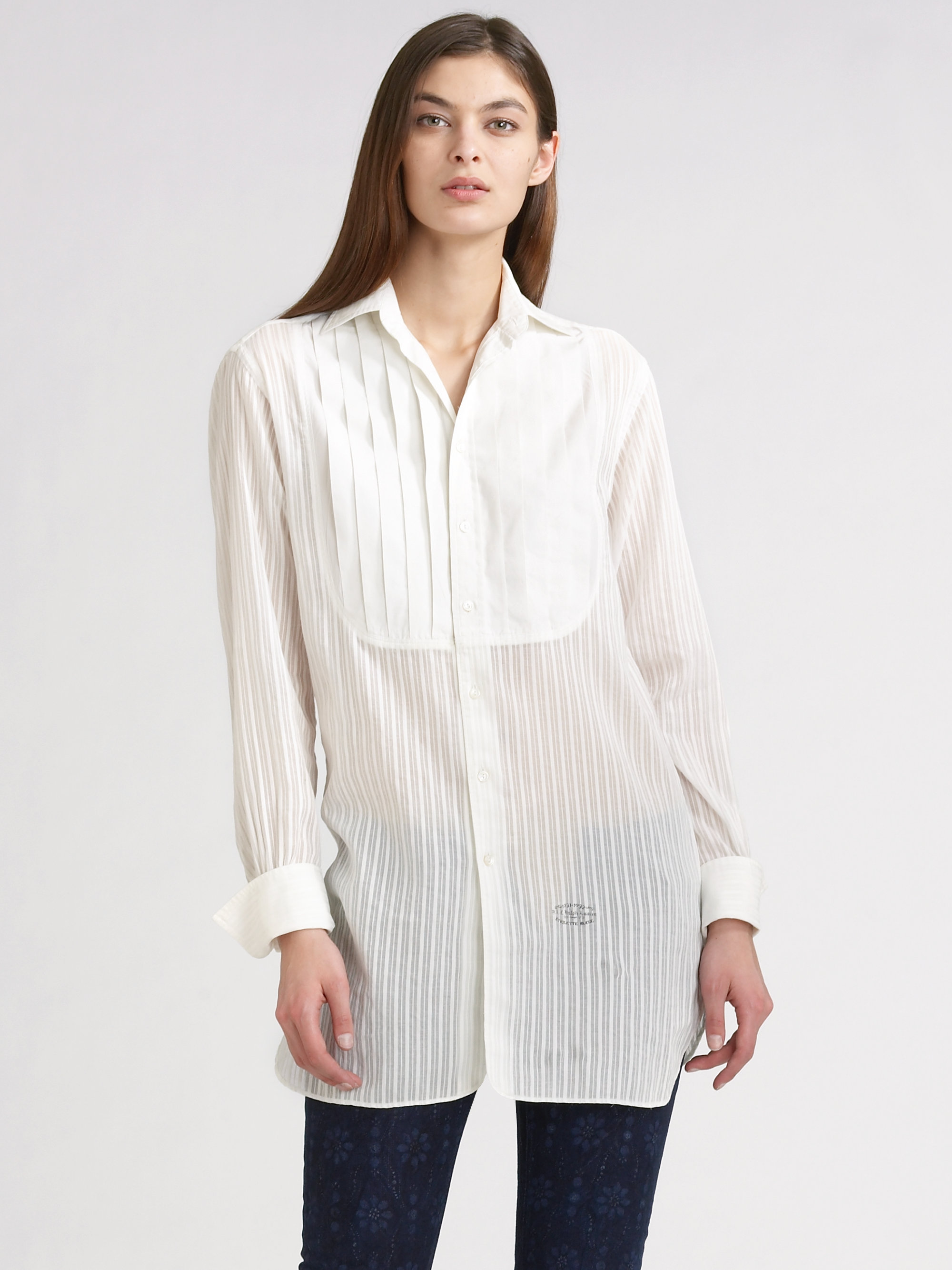 ralph lauren womens tuxedo shirt