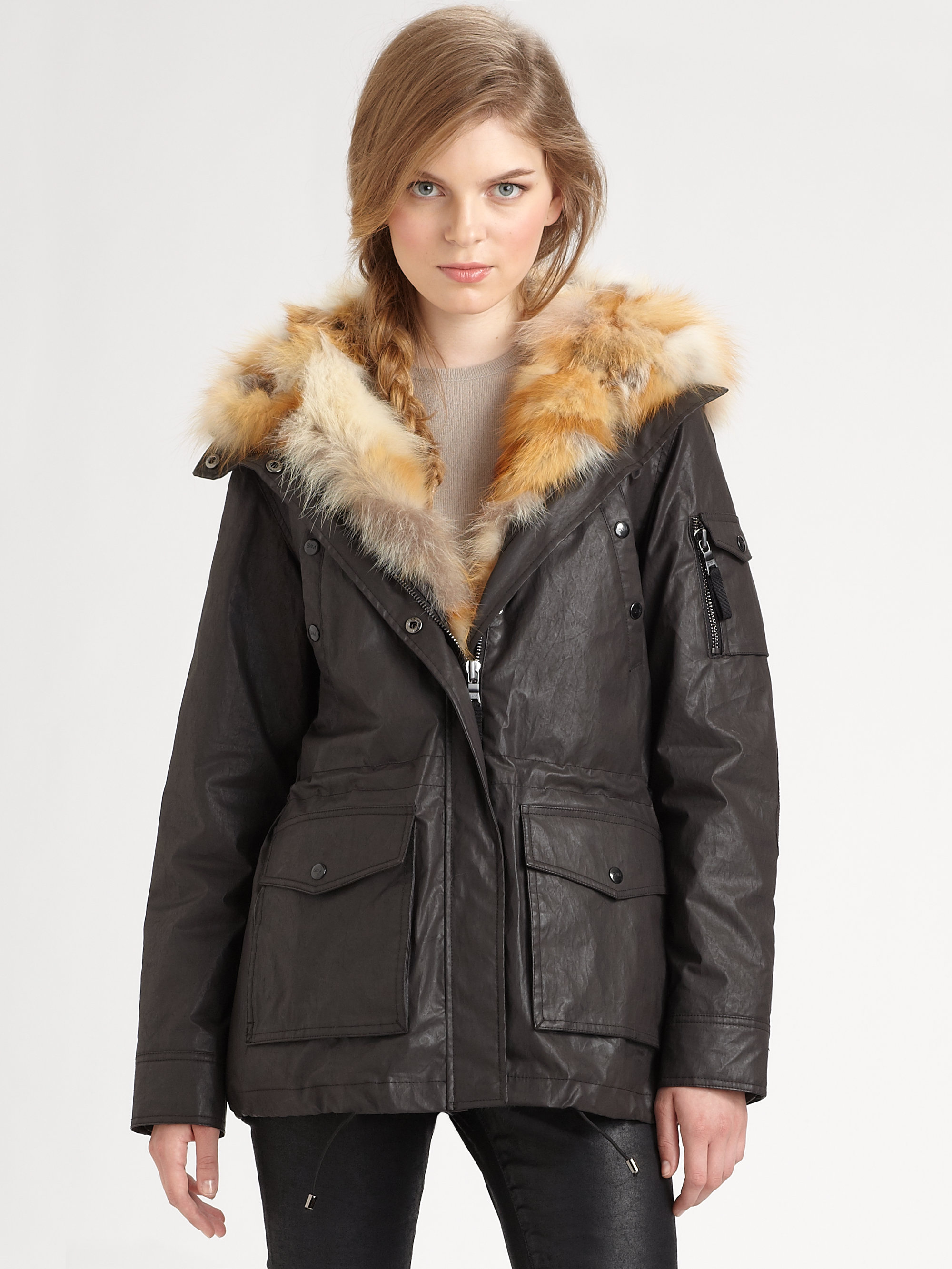 Lyst - Sam. Luxe Adirondack Parka in Brown