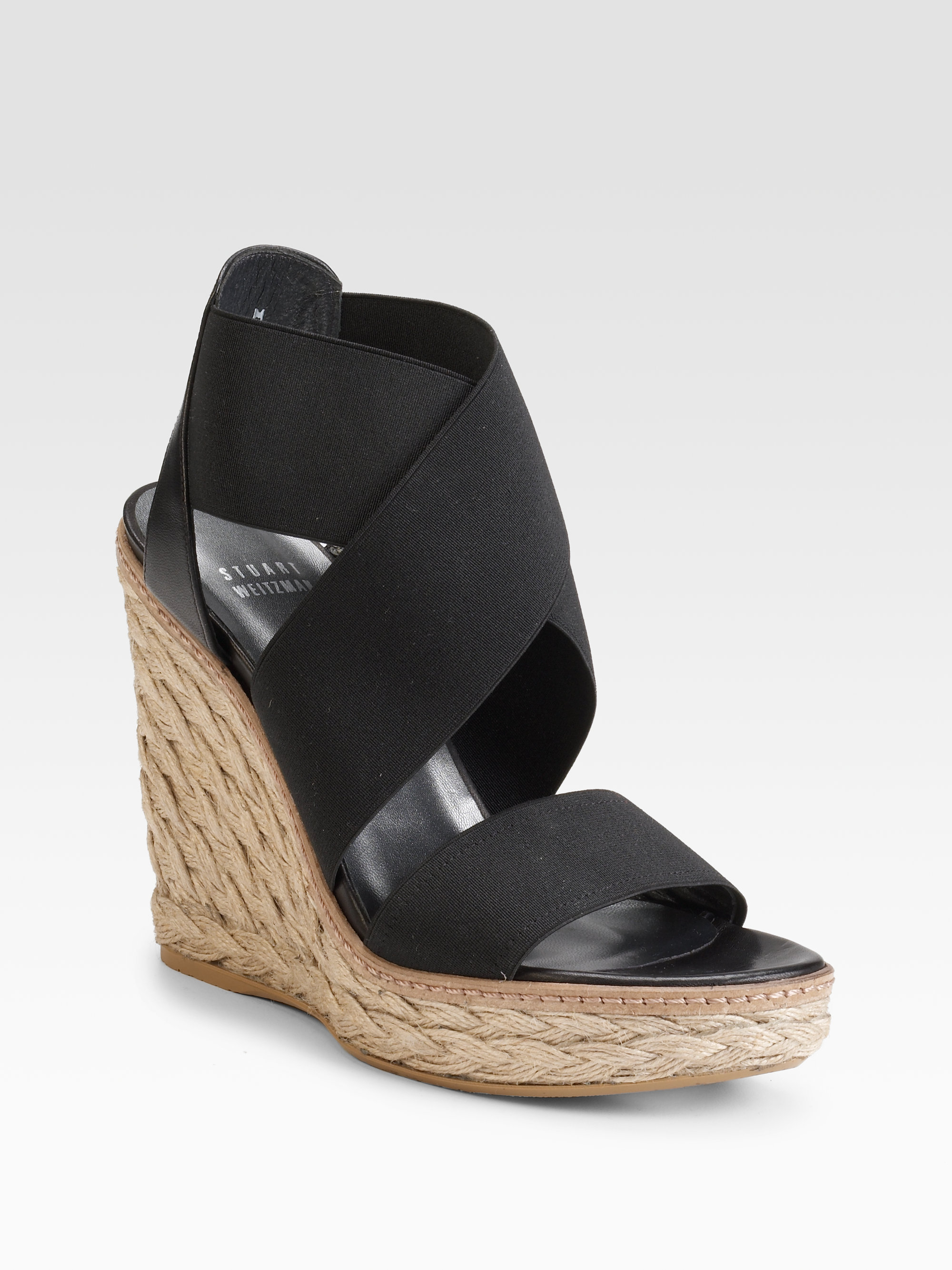 stuart weitzman black espadrilles