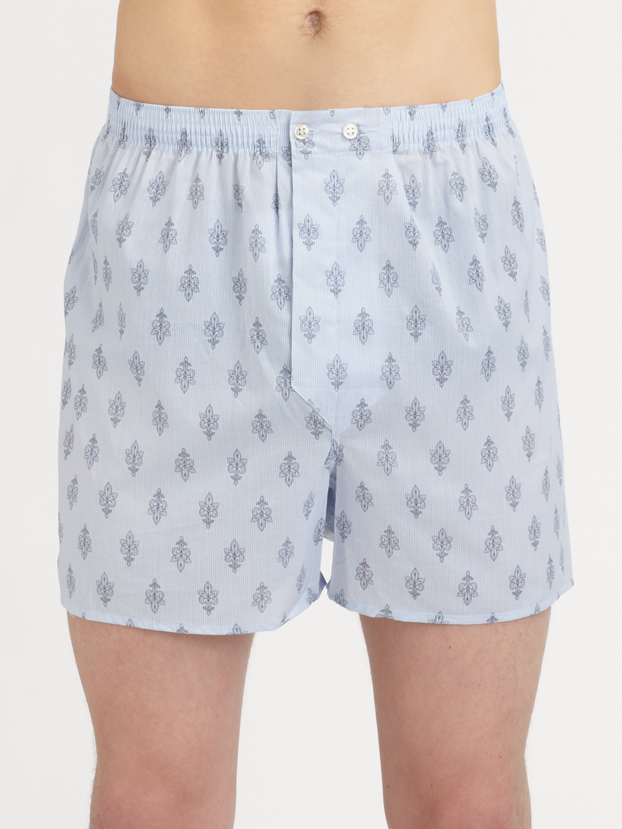 Derek Rose Arlo Printed Boxer Shorts in Blue for Men | Lyst