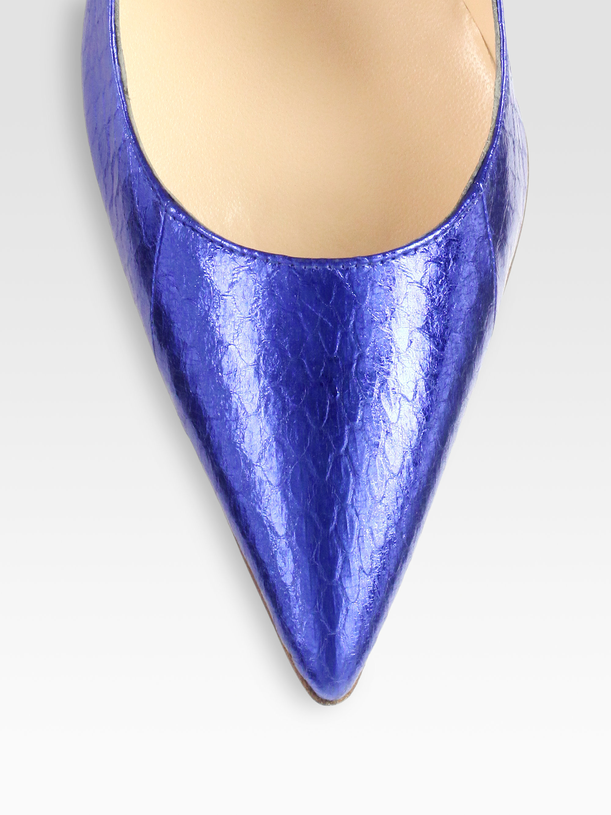manolo blahnik snakeskin pumps