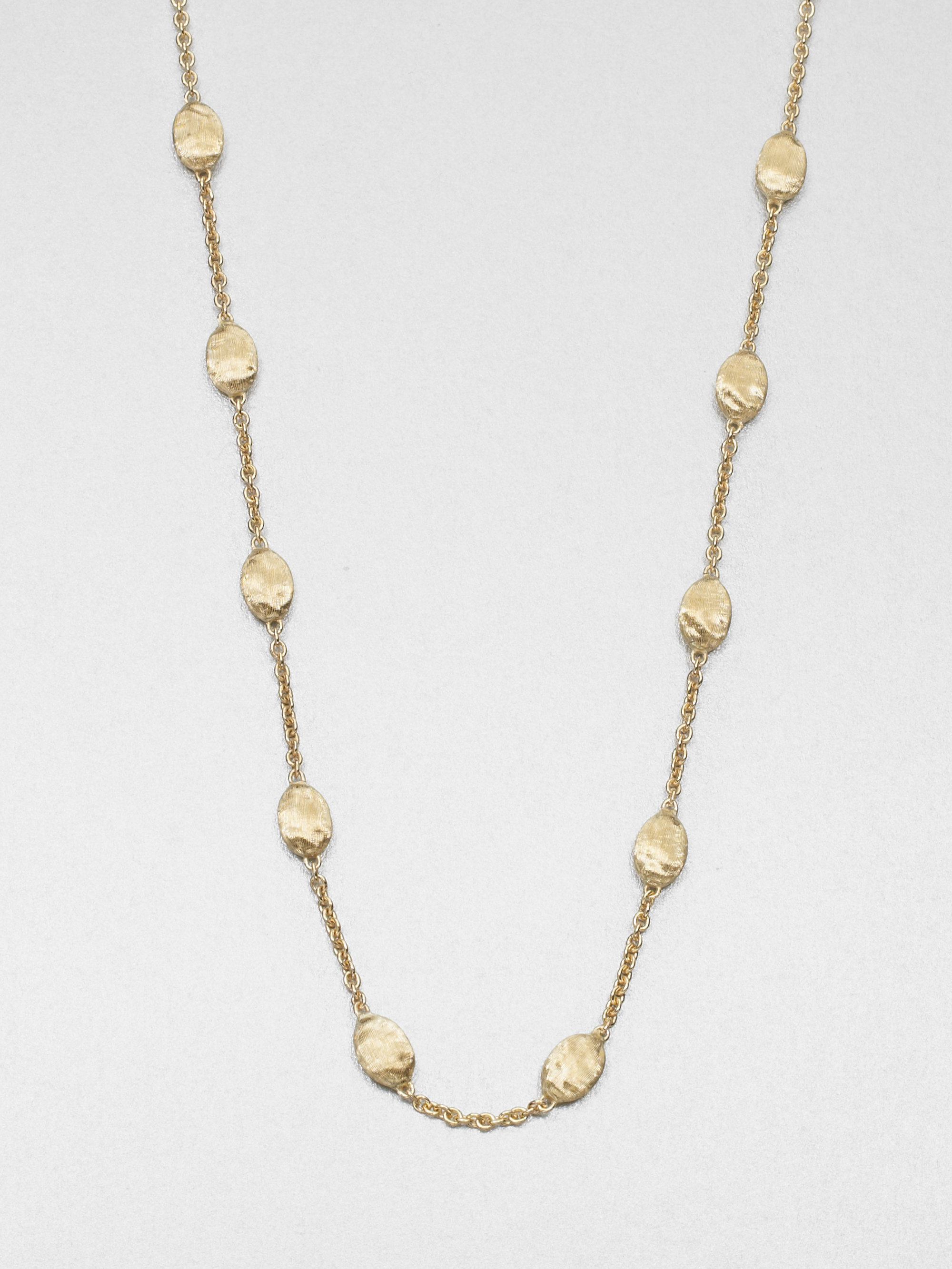 Marco bicego Siviglia 18k Yellow Gold Station Necklace in Metallic Lyst