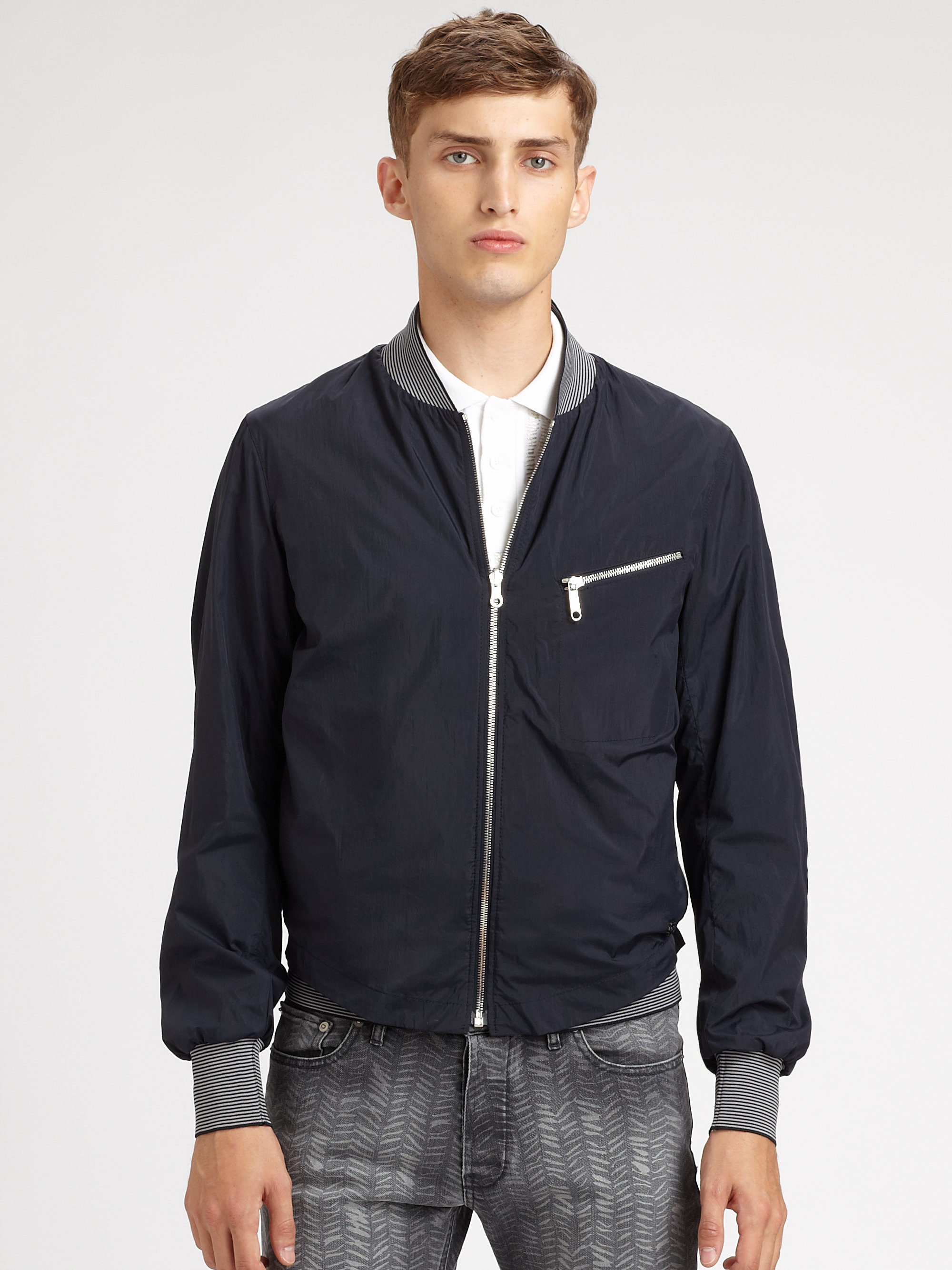 Lyst - Viktor & Rolf Nylon Jacket in Blue for Men