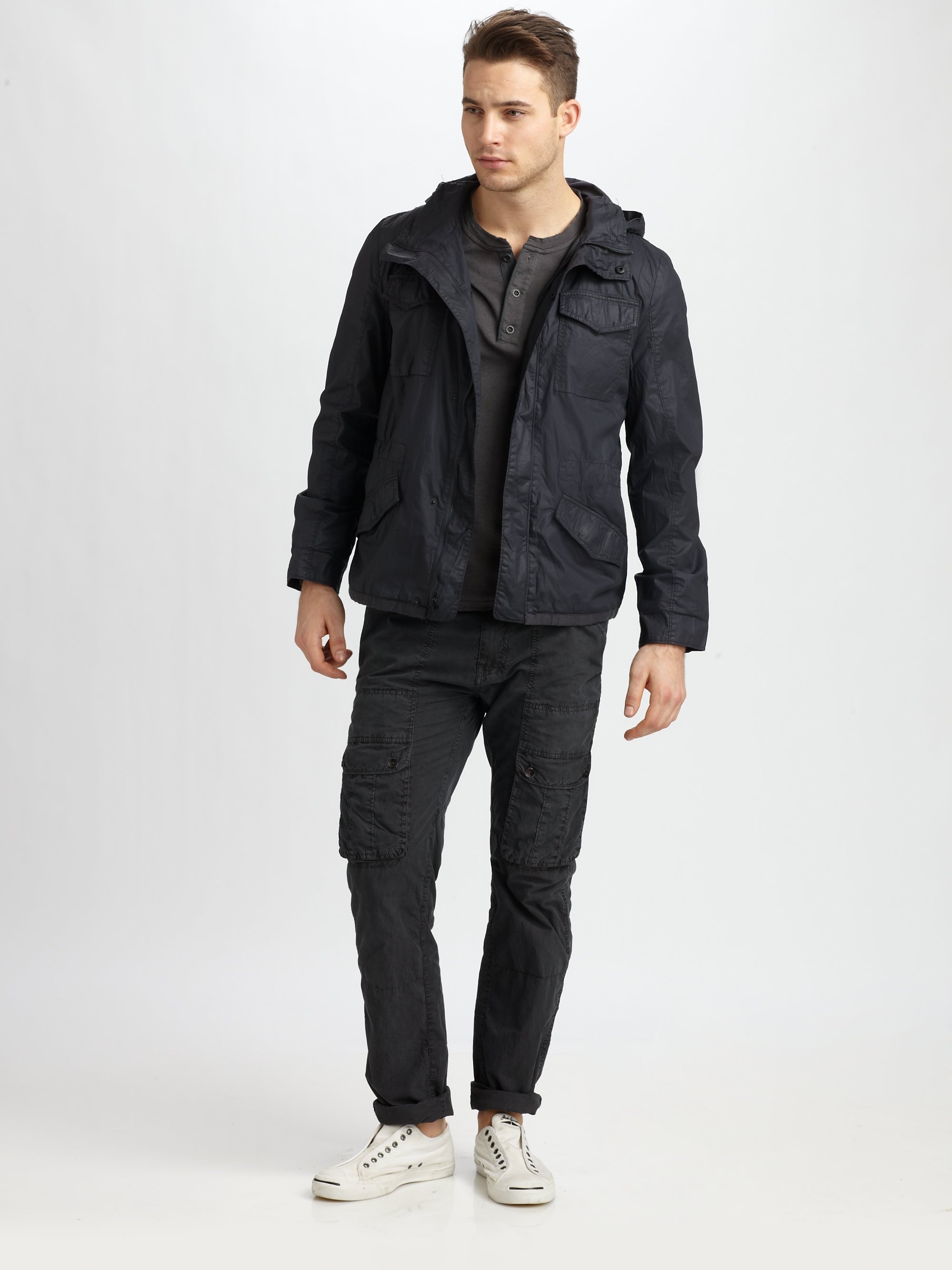 Lyst - Converse Hooded Jacket in Blue for Men