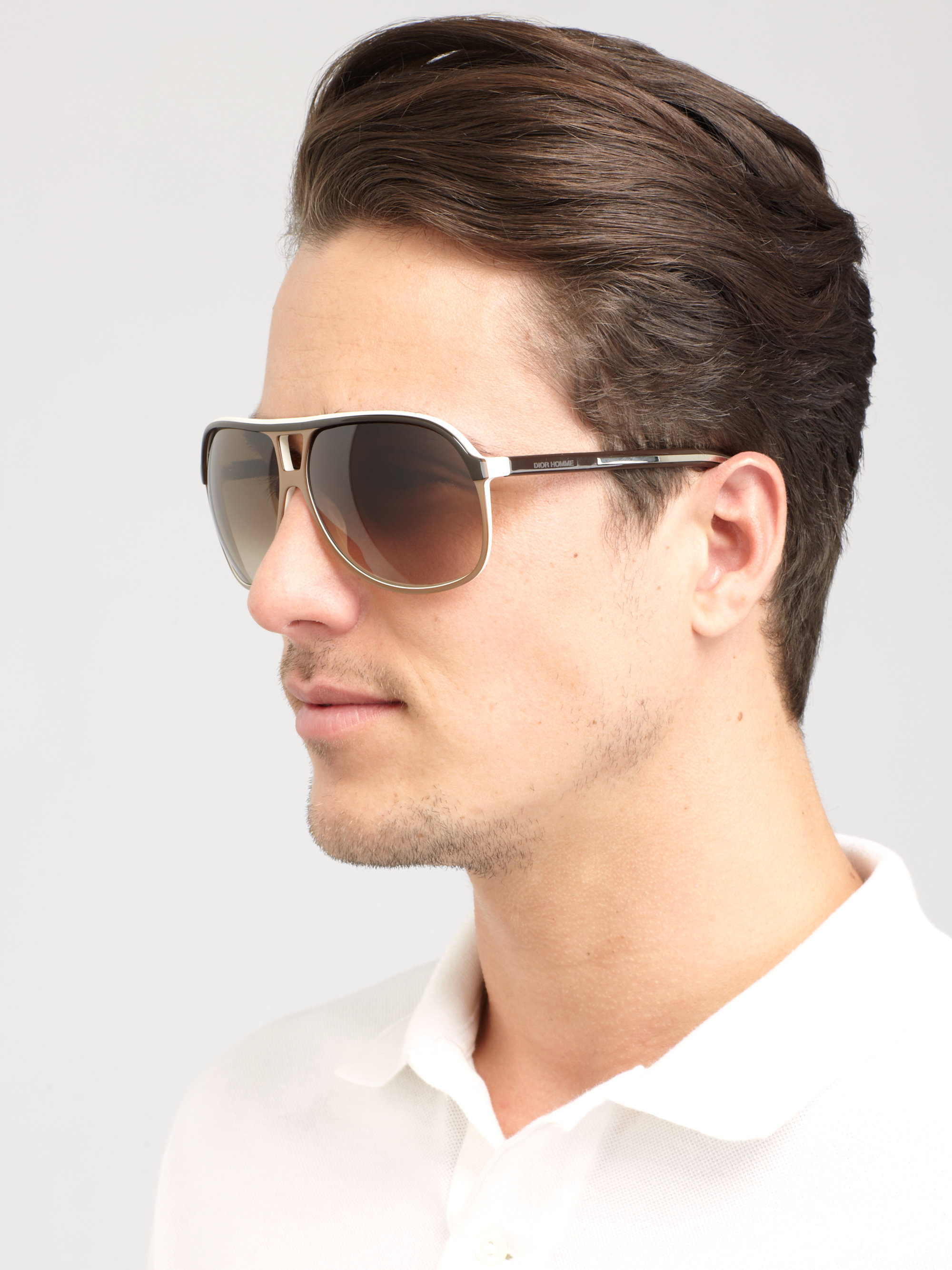 Lyst - Dior Homme Acetate Aviator Shield Sunglasses in Black for Men
