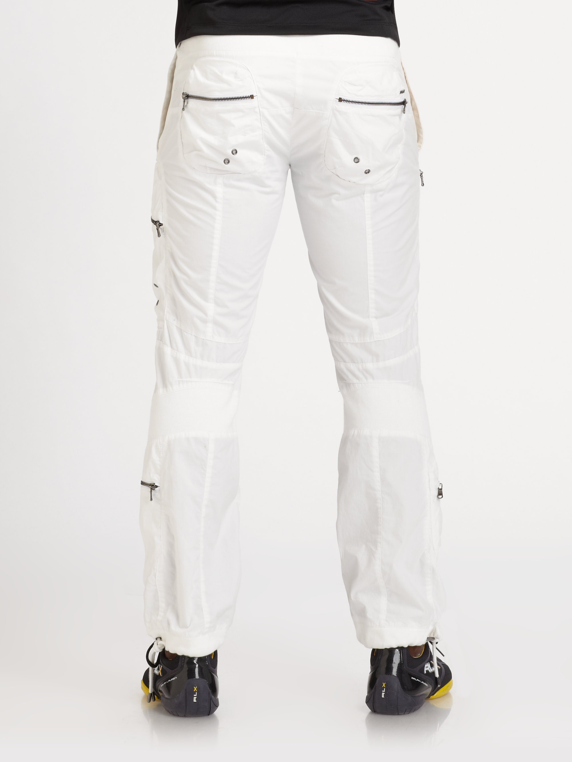 mens white cargo joggers