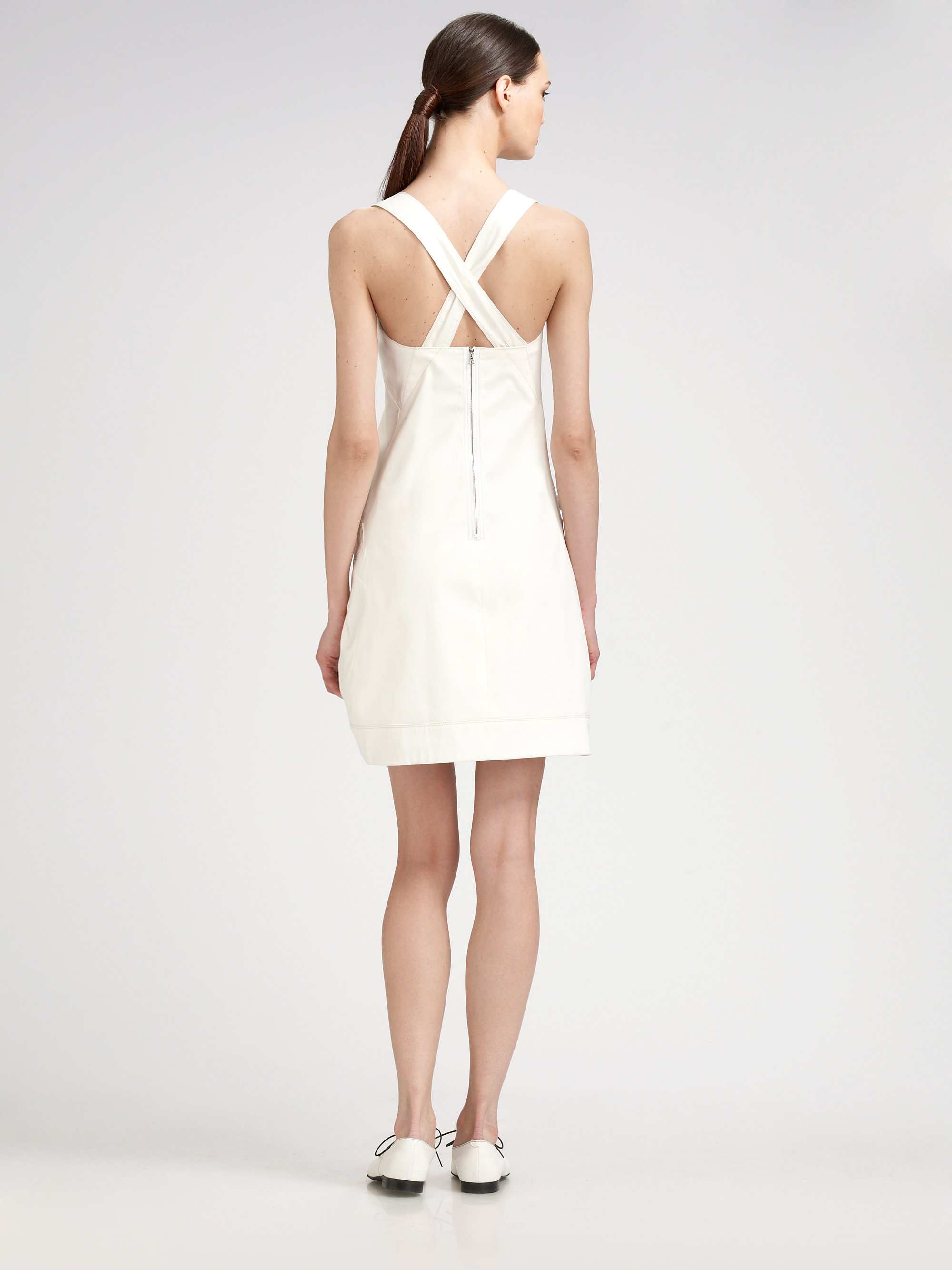 Lyst Z Spoke By Zac Posen Cotton Overalls Dress in White