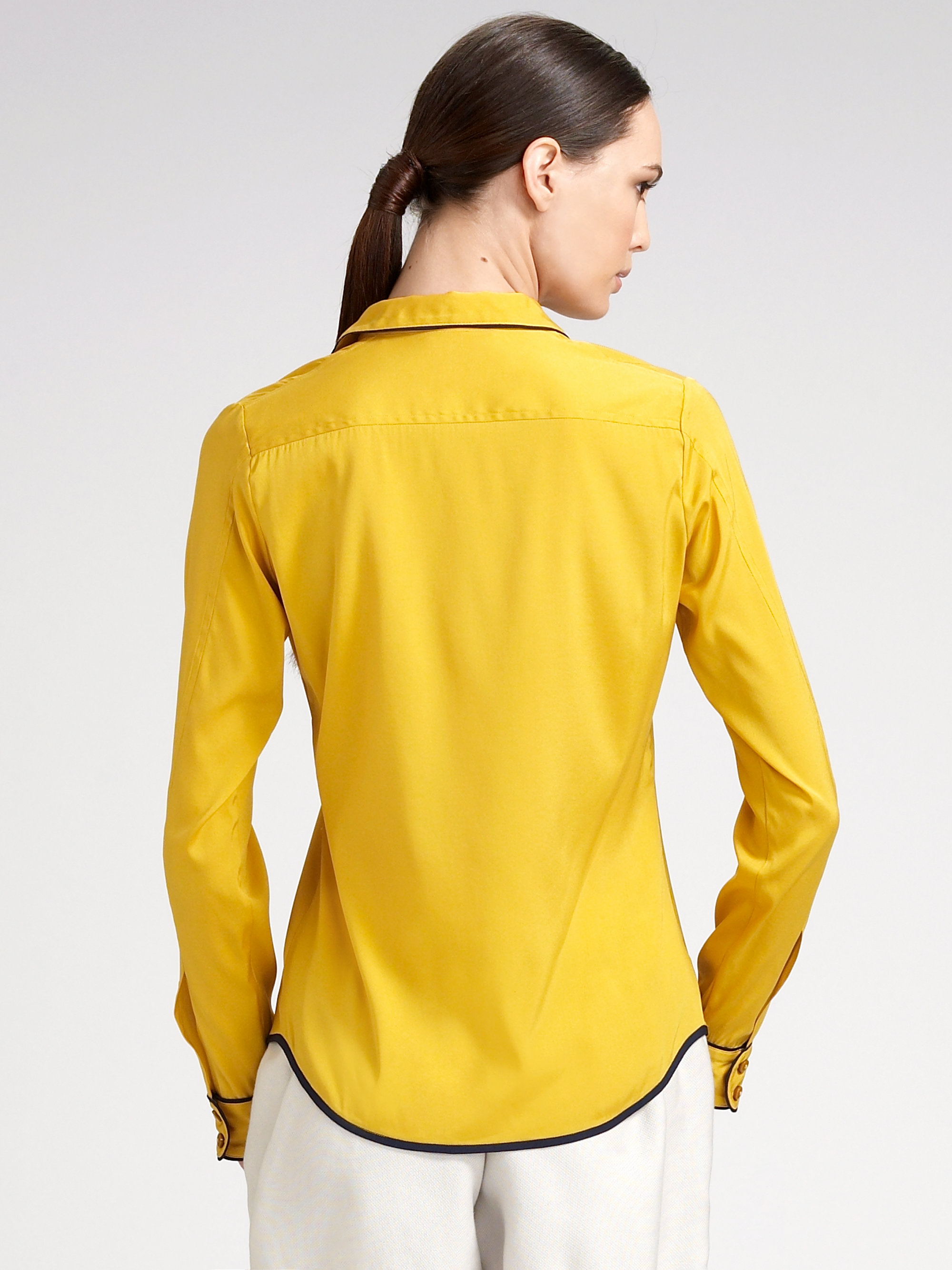 yellow dress shirt womens