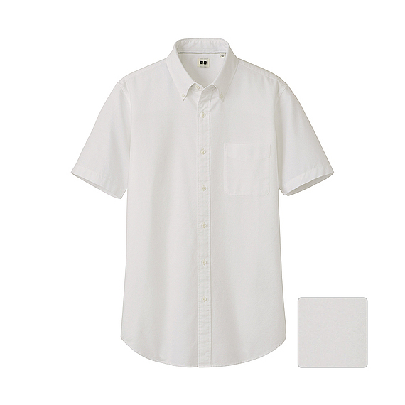 Uniqlo | White Oxford Slim Fit Short Sleeve Shirt for Men | Lyst