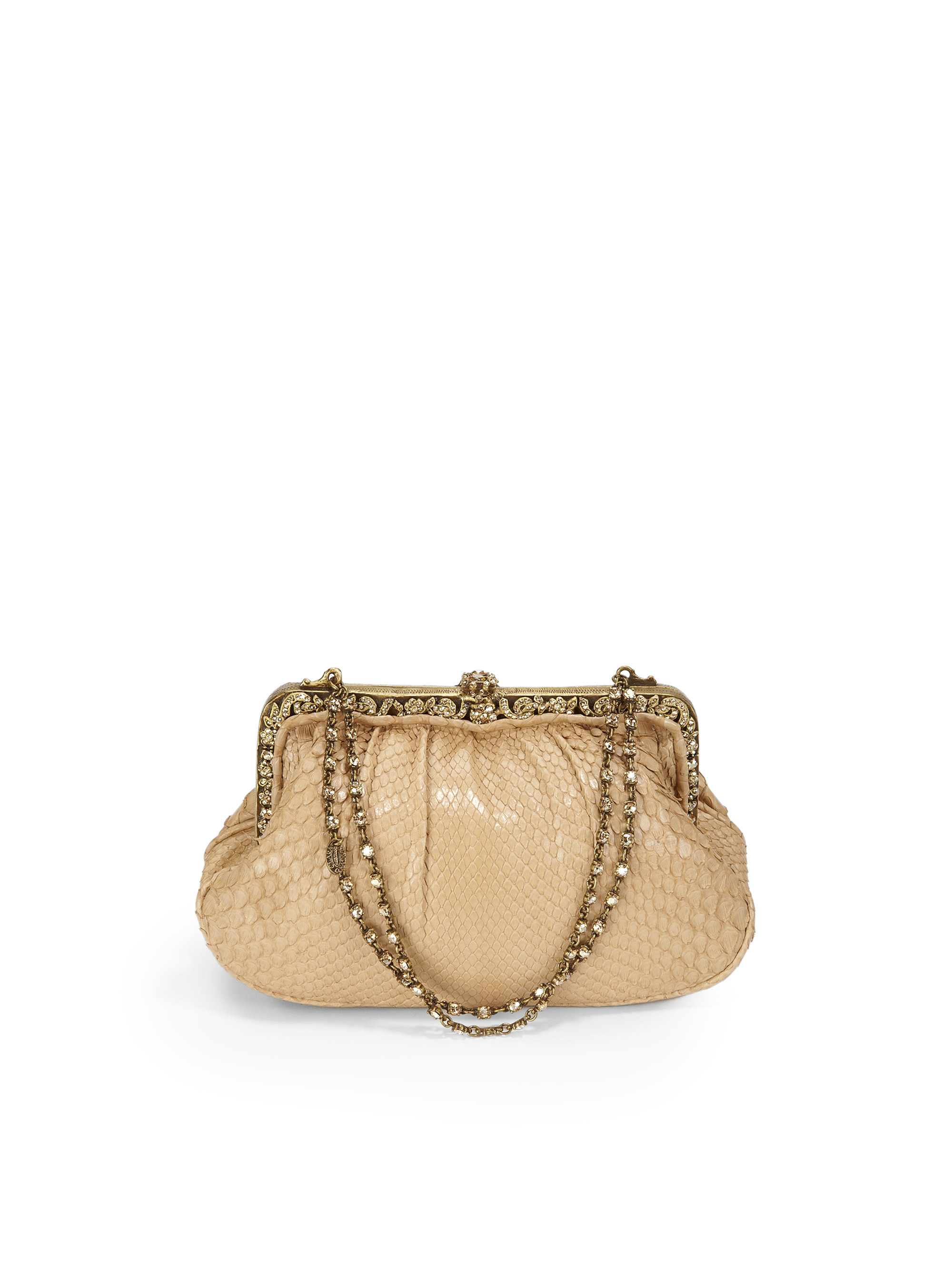 prada red leather tote - Clara kasavina Rebecca Swarovski Crystal Python Clutch in Beige ...