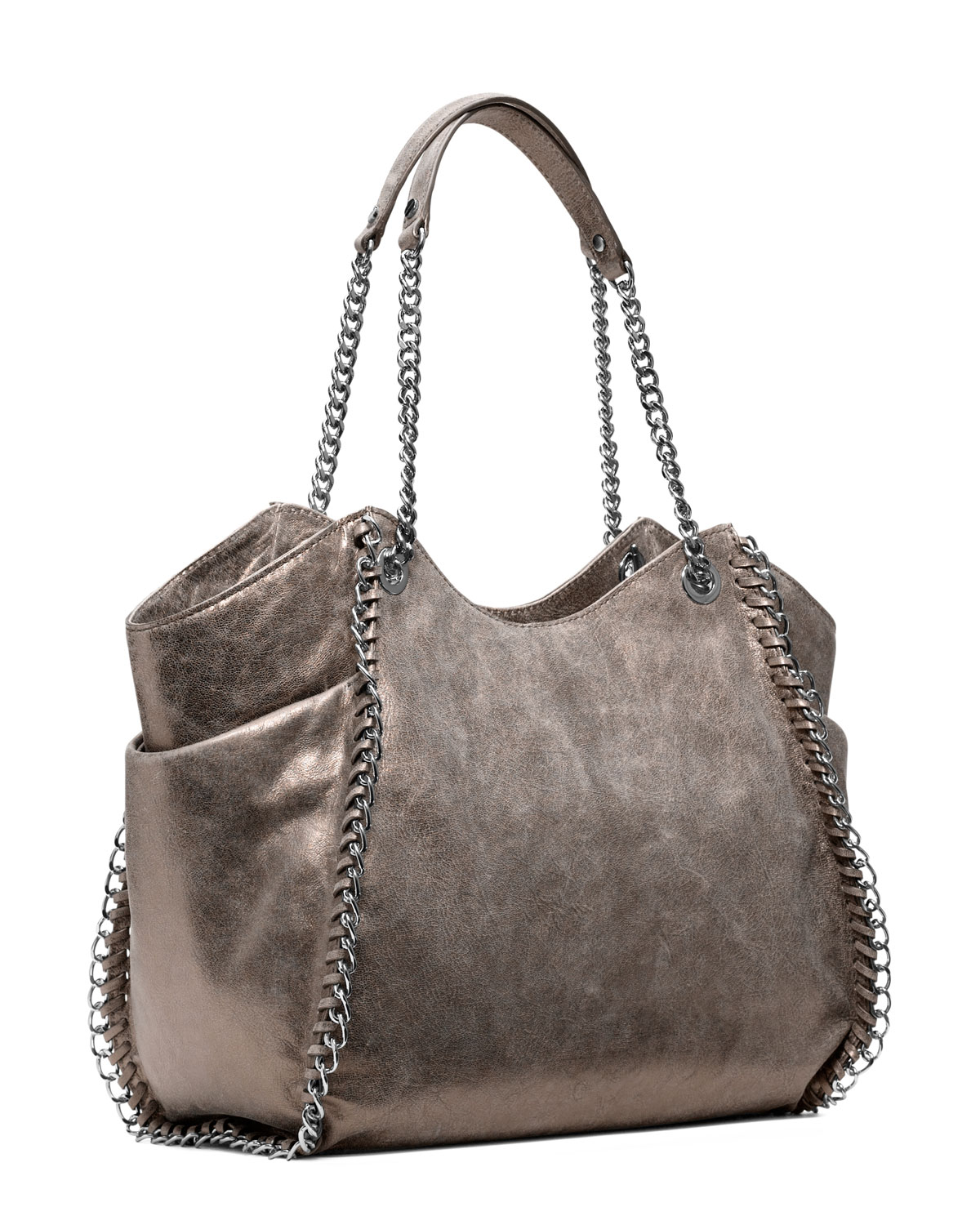 Lyst Michael Kors Large Chelsea Metallic Tote In
