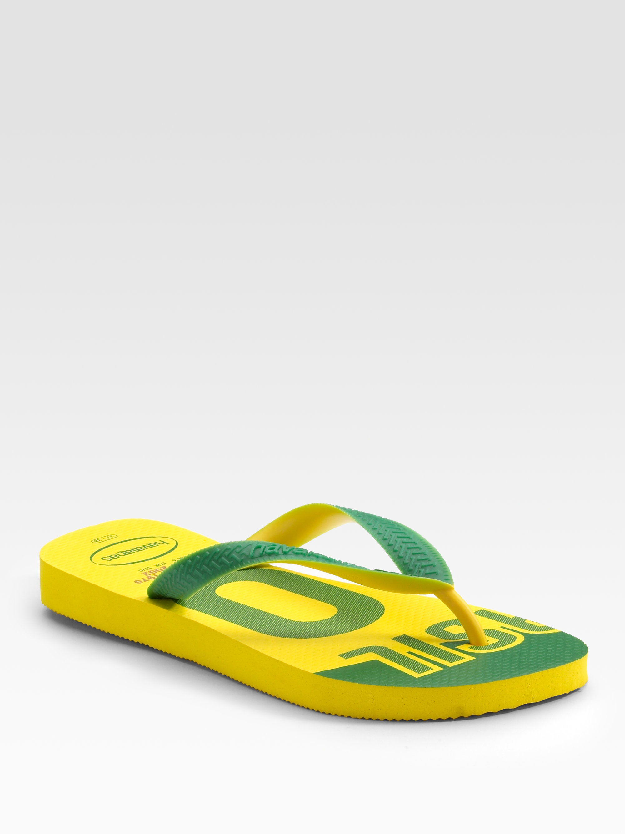 Havaianas Team Brazil Flip Flops in Yellow for Men (citrus yellow) | Lyst