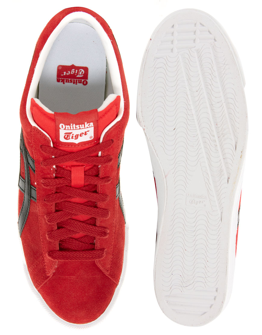 Lyst - Onitsuka Tiger Fabre Suede Trainers in Red for Men