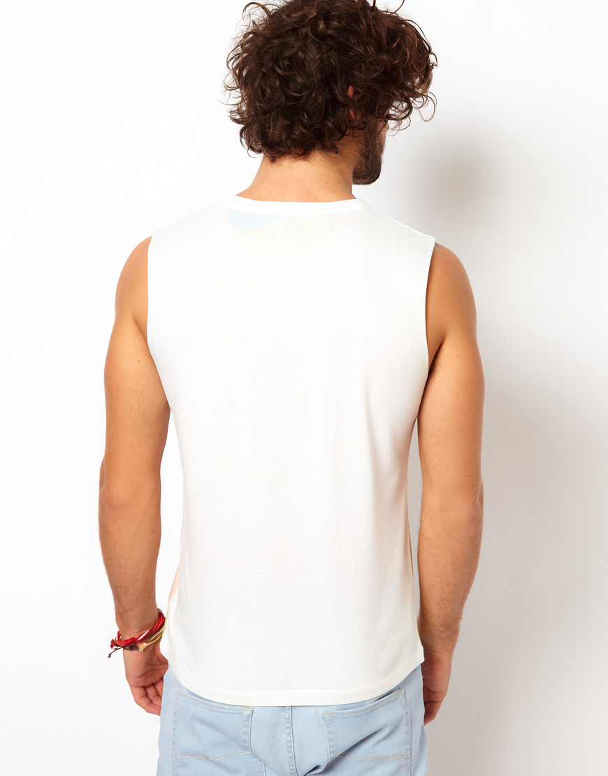 ASOS Sleeveless Tshirt with Tie Dye Effect for Men Lyst