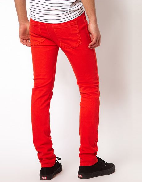 Dr. Denim Snap Skinny Jeans in Orange for Men | Lyst