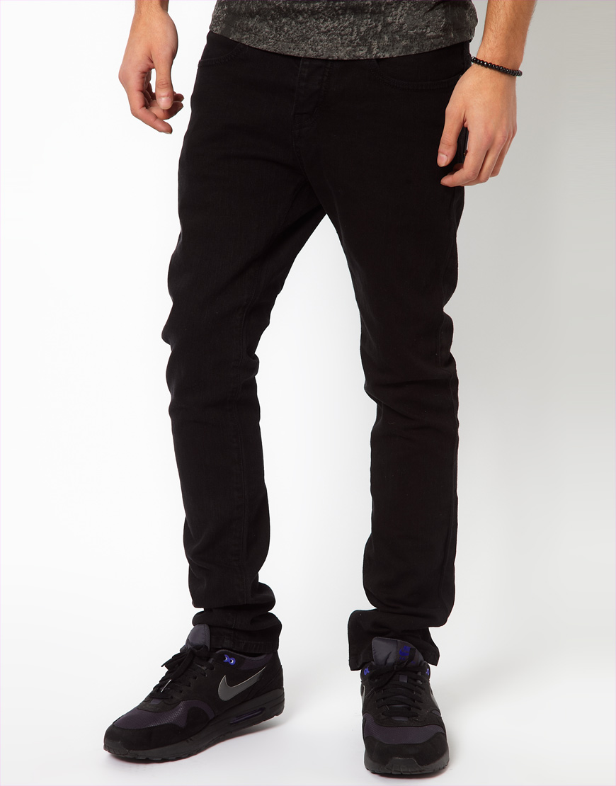 Kr3W Jeans Skinny Jet Black in Black for Men