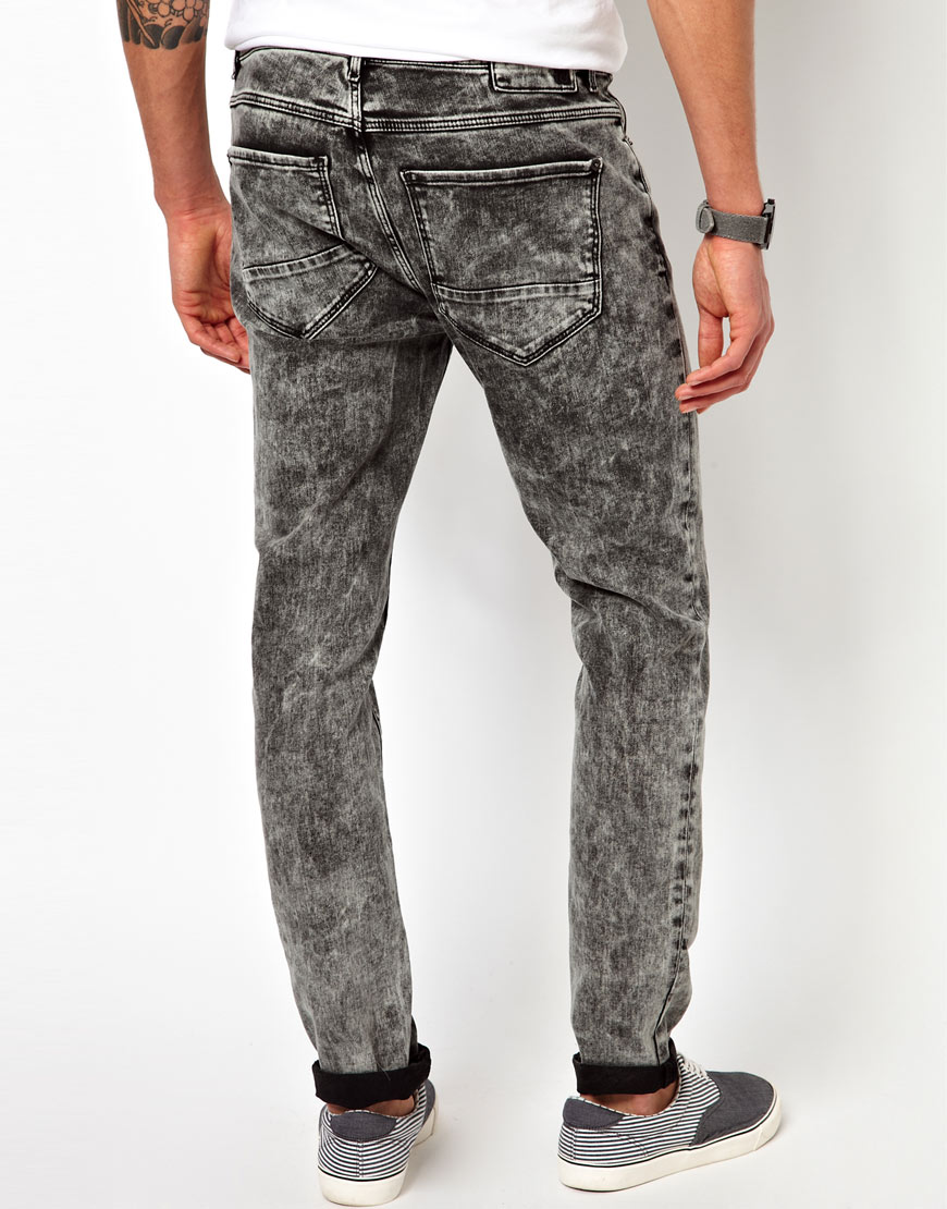 acid wash cargo jeans