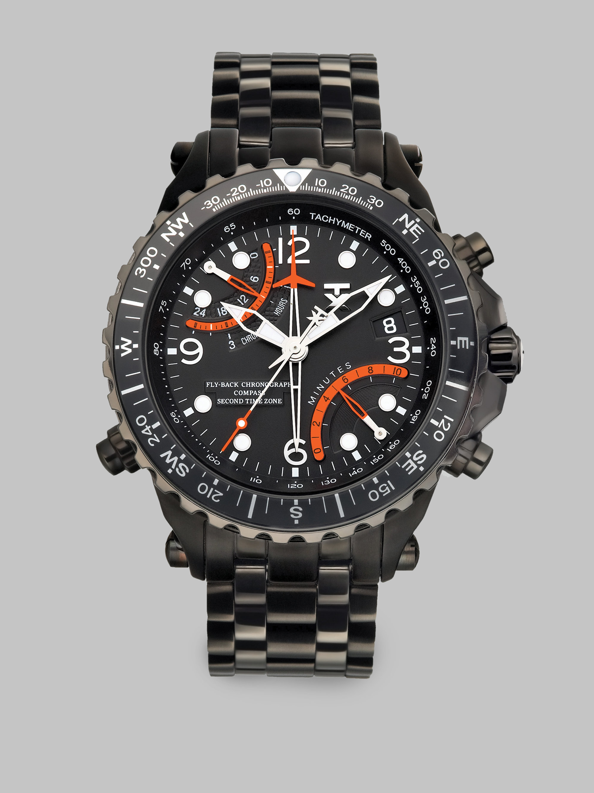 Tx technoluxury Flyback Chronograph Watch in Black for Men | Lyst