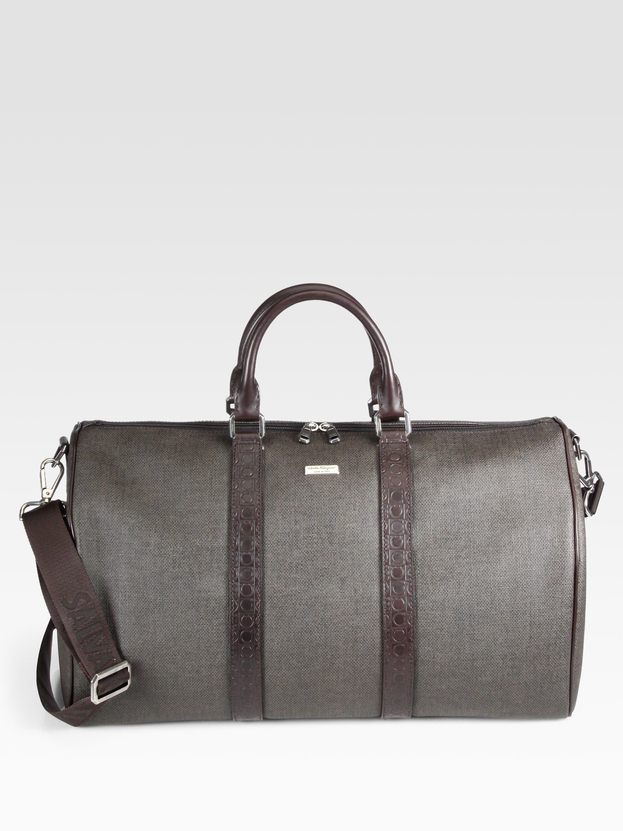 ferragamo leather duffle bag