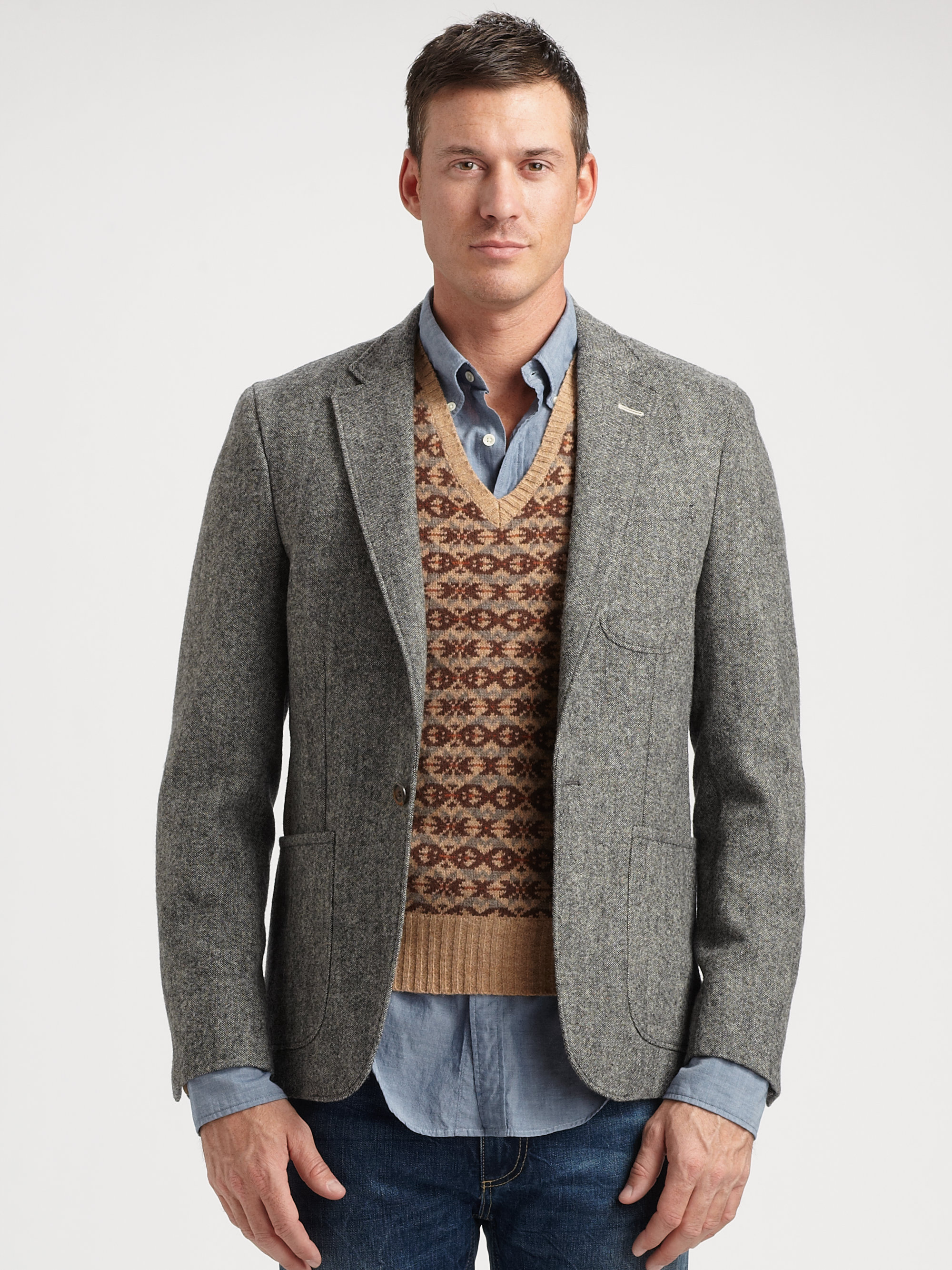 Gant Rugger Grandpa Blazer in Gray for Men (grey) | Lyst