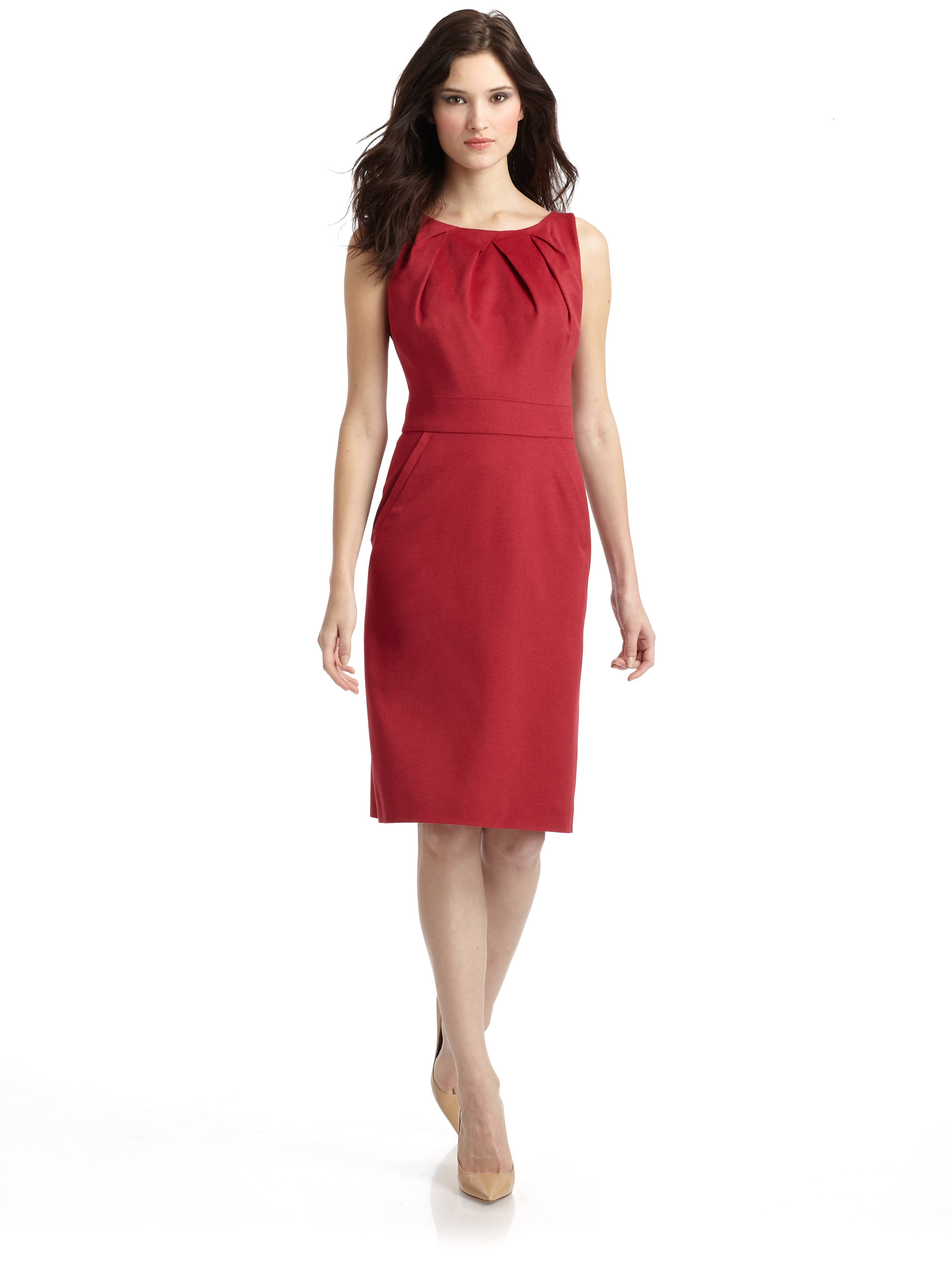 Lyst - Giorgio Armani Sleeveless Dress in Red