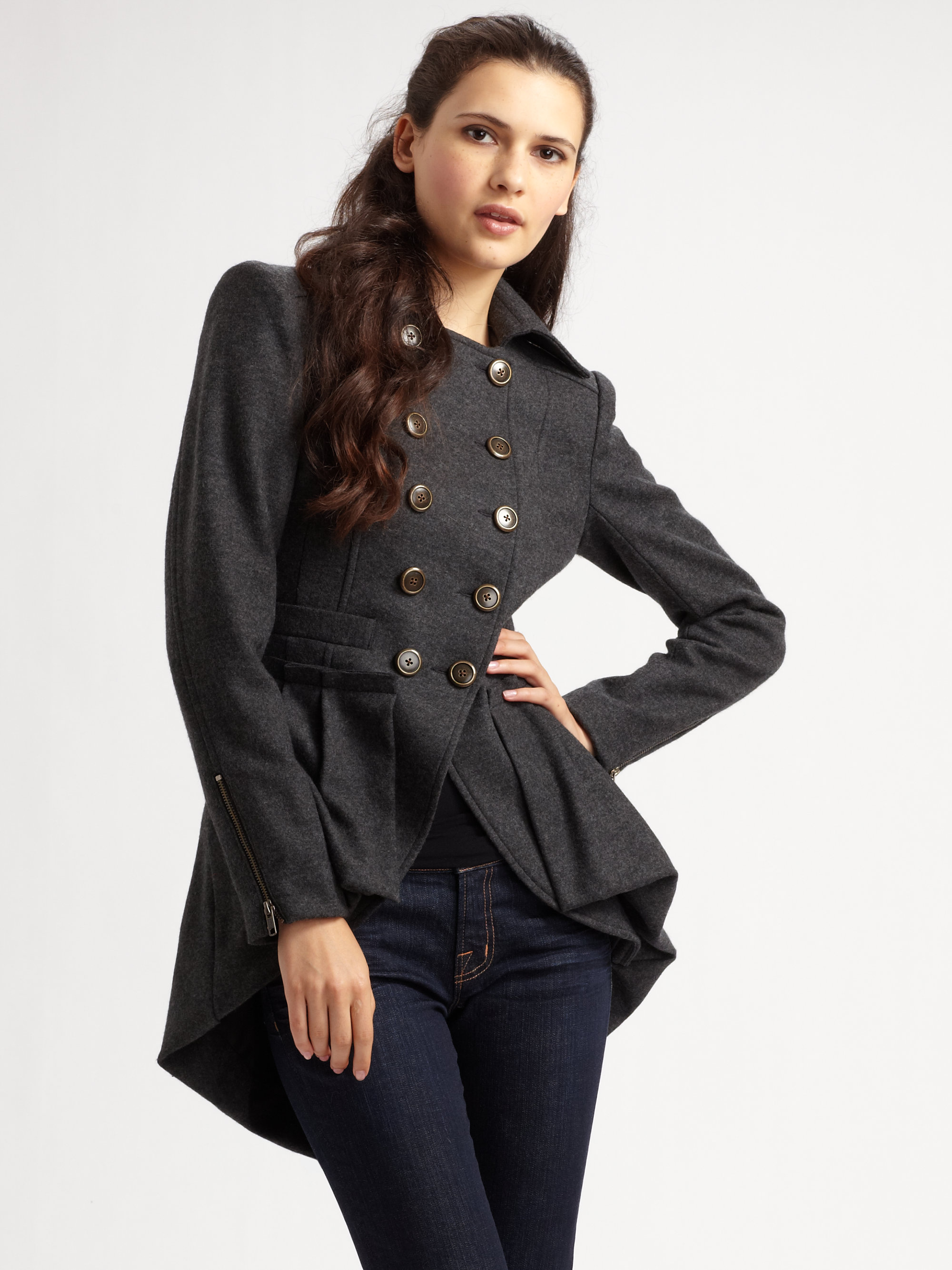 Nanette lepore Sherlock Wool Jacket in Gray | Lyst