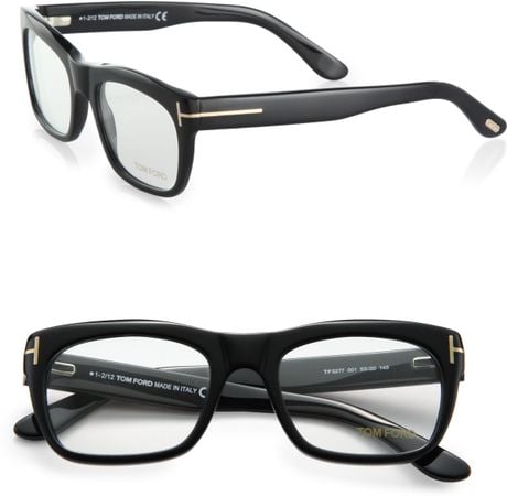 Tom Ford Square Acetate Eyeglasses in Black | Lyst