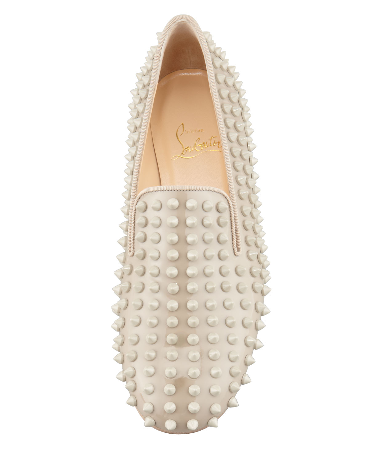 top christian louboutin replicas - Christian louboutin Rolling Spikes Red Sole Smoking Slipper in ...