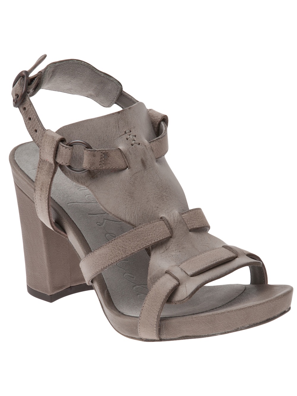 Lyst Henry Beguelin Chunky Heel  Sandal  in Gray 