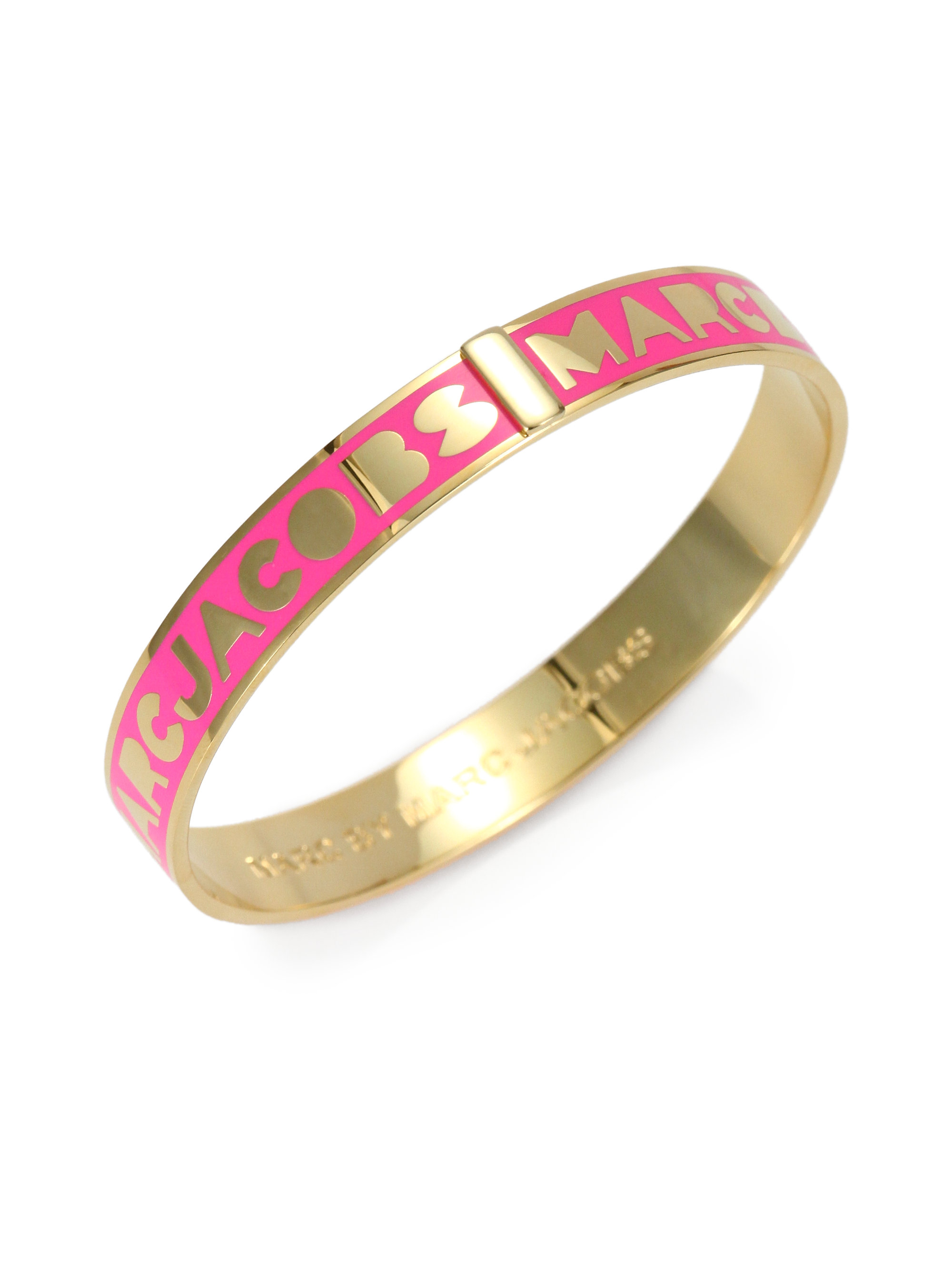 Lyst - Marc By Marc Jacobs Enamel Logo Bangle Bracelet in Pink