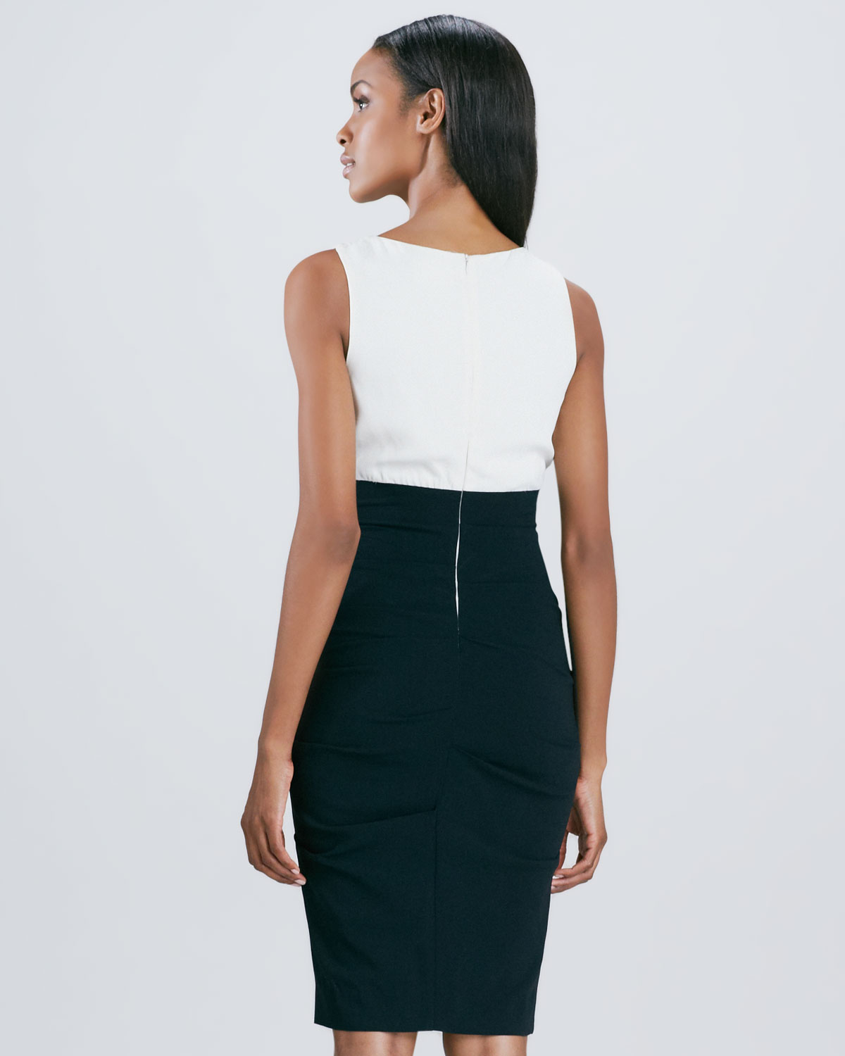 two tone sheath dress