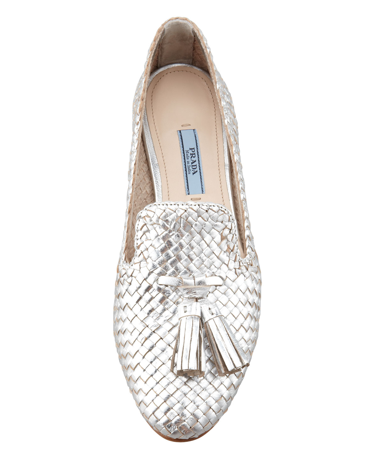 prada woven flats