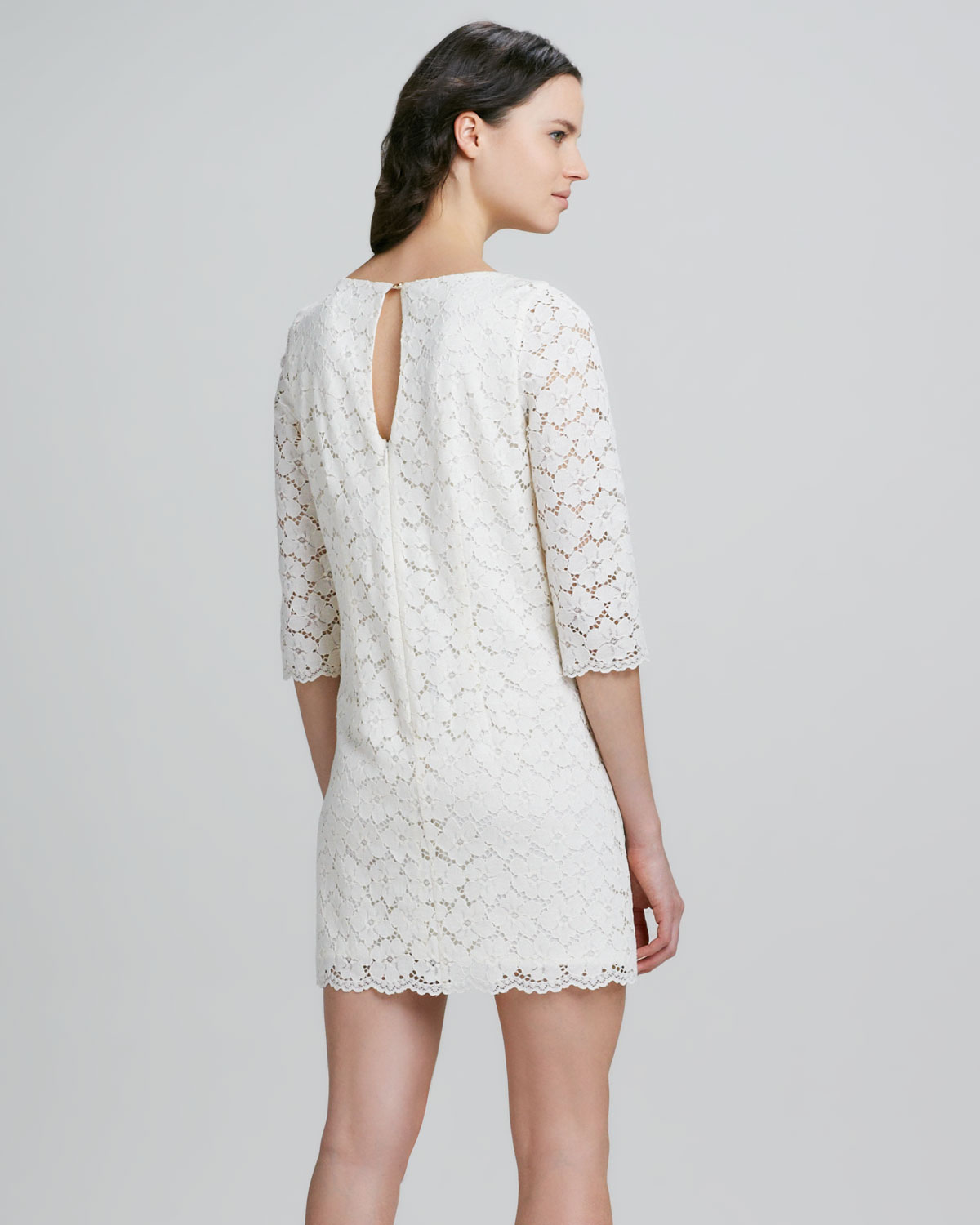 Lyst - Shoshanna Constance Lace Shift Dress Stylist Pick in White